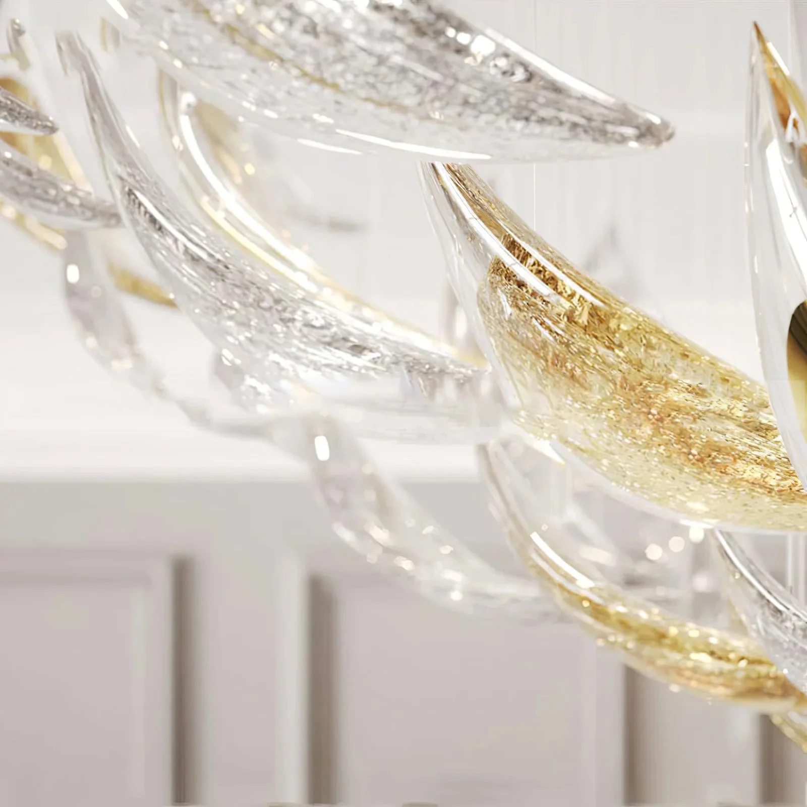 Golden Floating Leaves Chandelier - Image 5