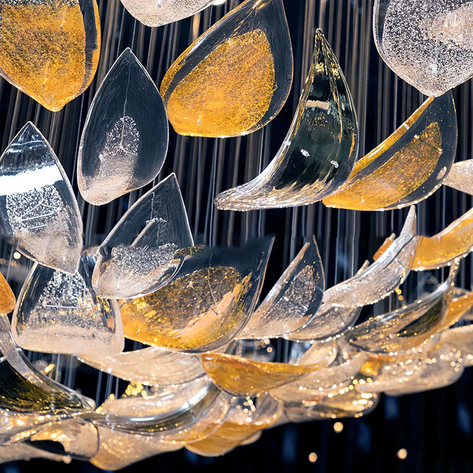 Golden Floating Leaves Chandelier - Image 7