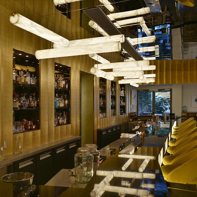Grandeur Alabaster Linear Pendant Light, Bar Pendant Light - Image 3