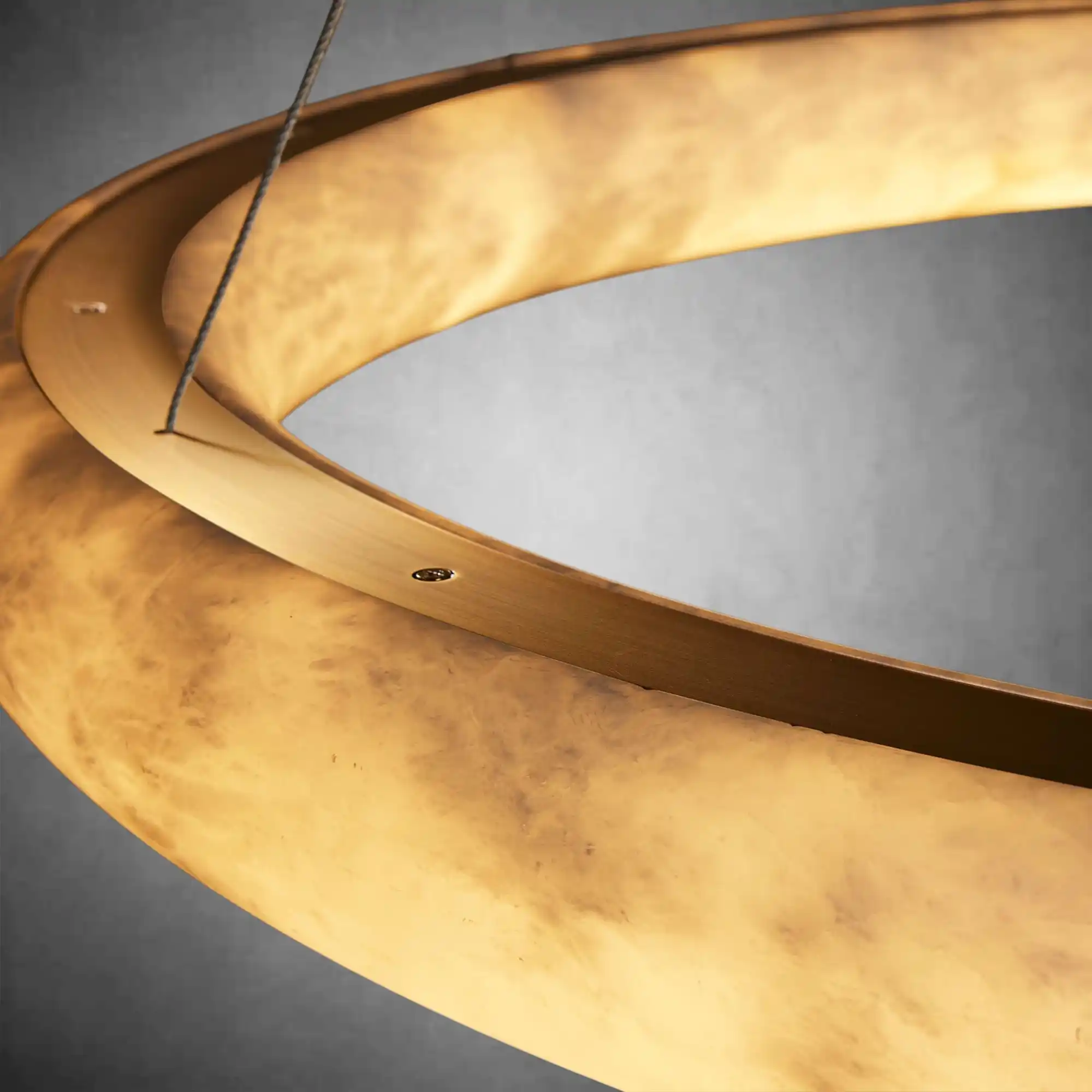 Halima Halo Spanish Alabaster LED Chandelier – 36" & 48" Luxury Light - Image 9