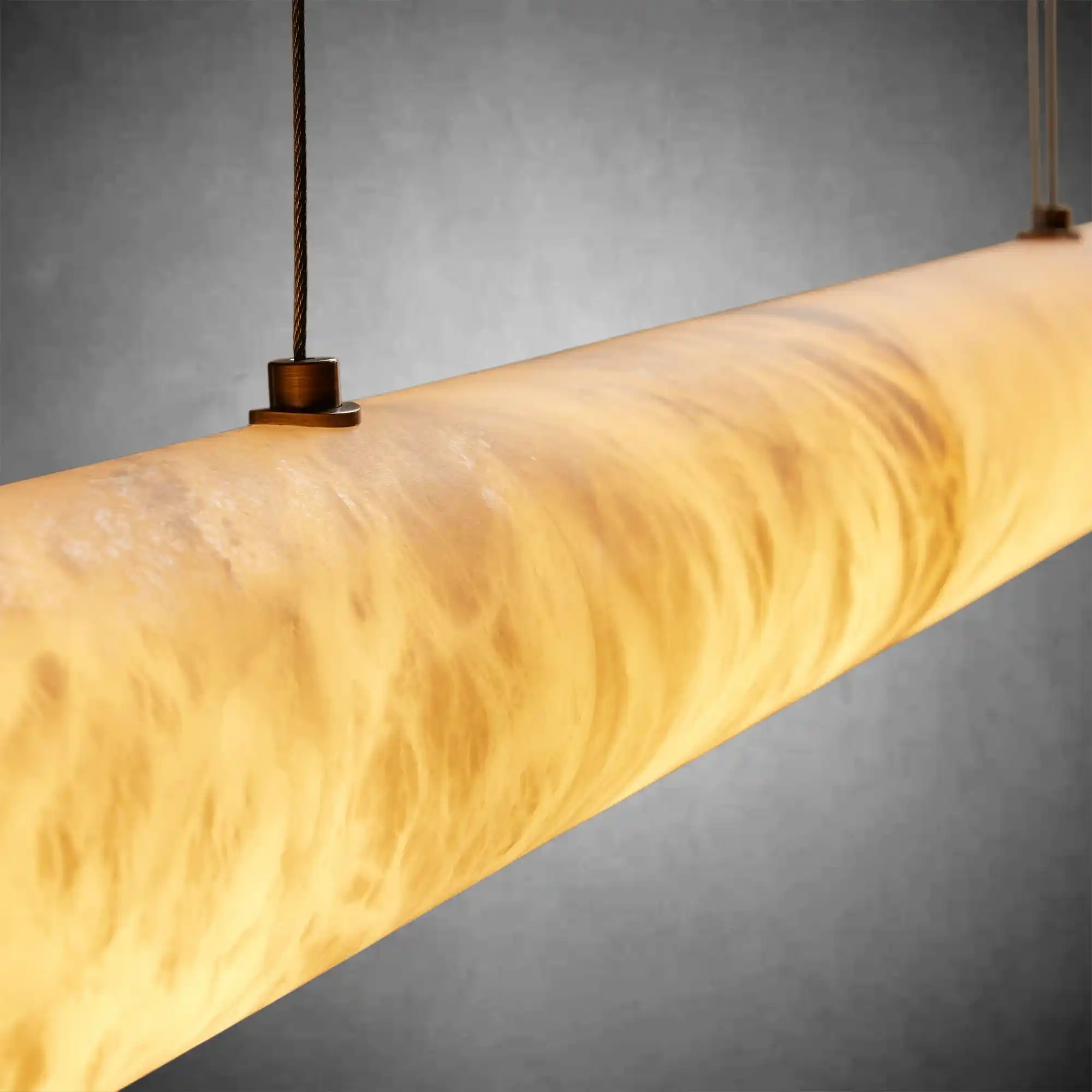 Halima Linear Alabaster LED Chandelier – 64" & 74" Options - Image 6