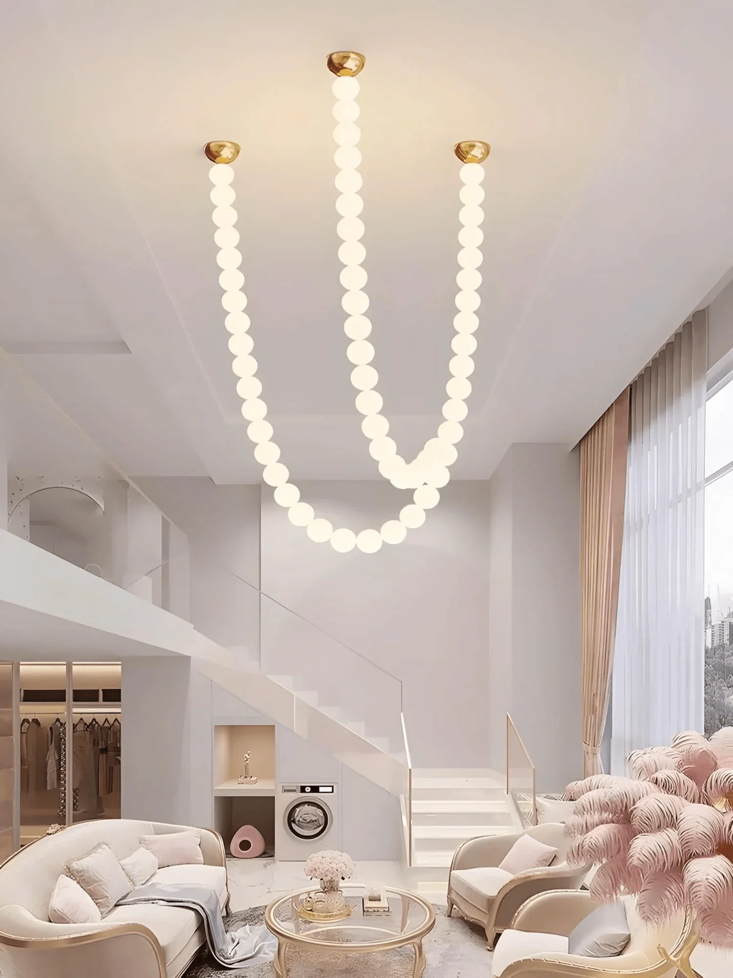 Halti Necklace Acrylic Chandelier - Image 12