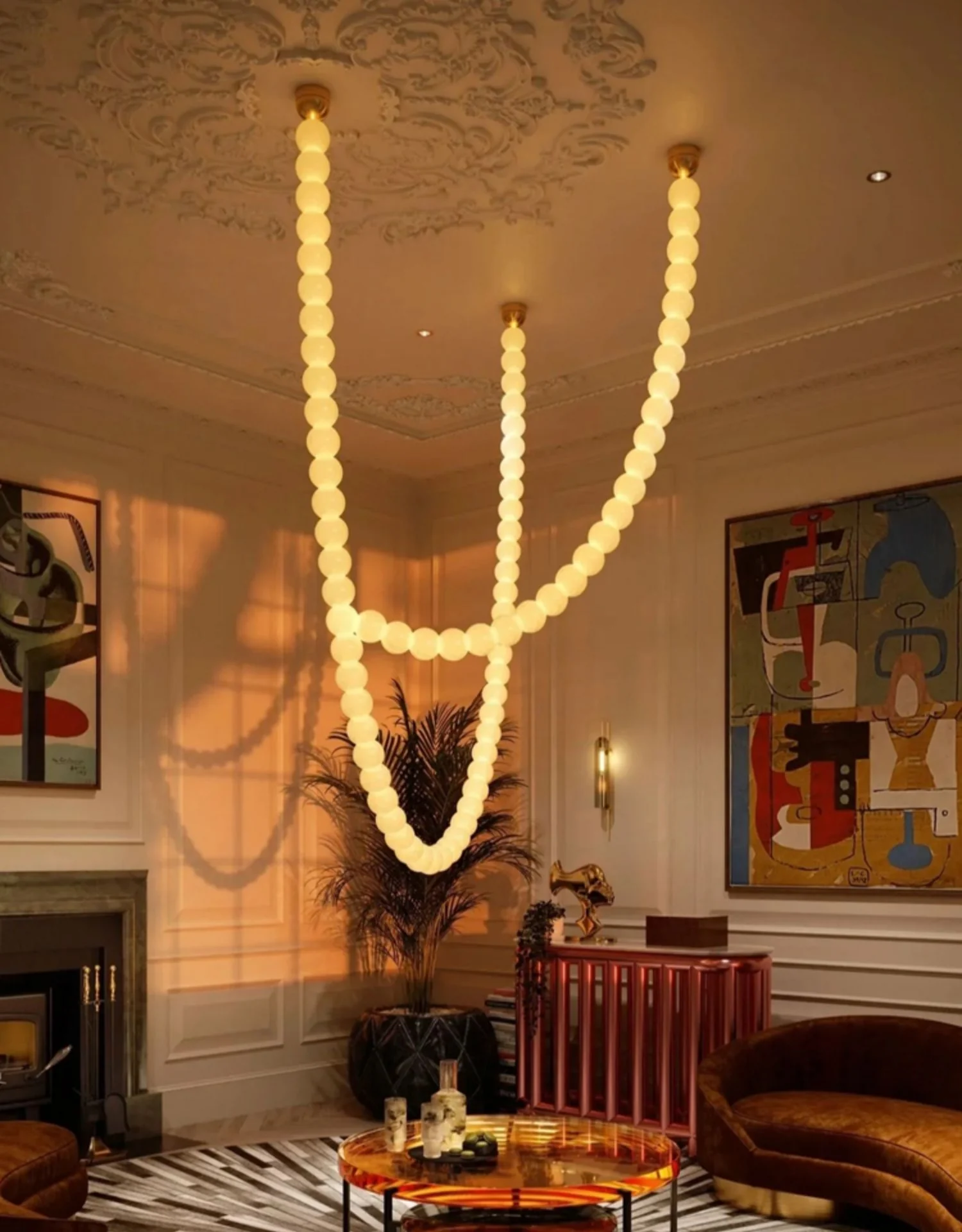 Halti Necklace Acrylic Chandelier - Image 19