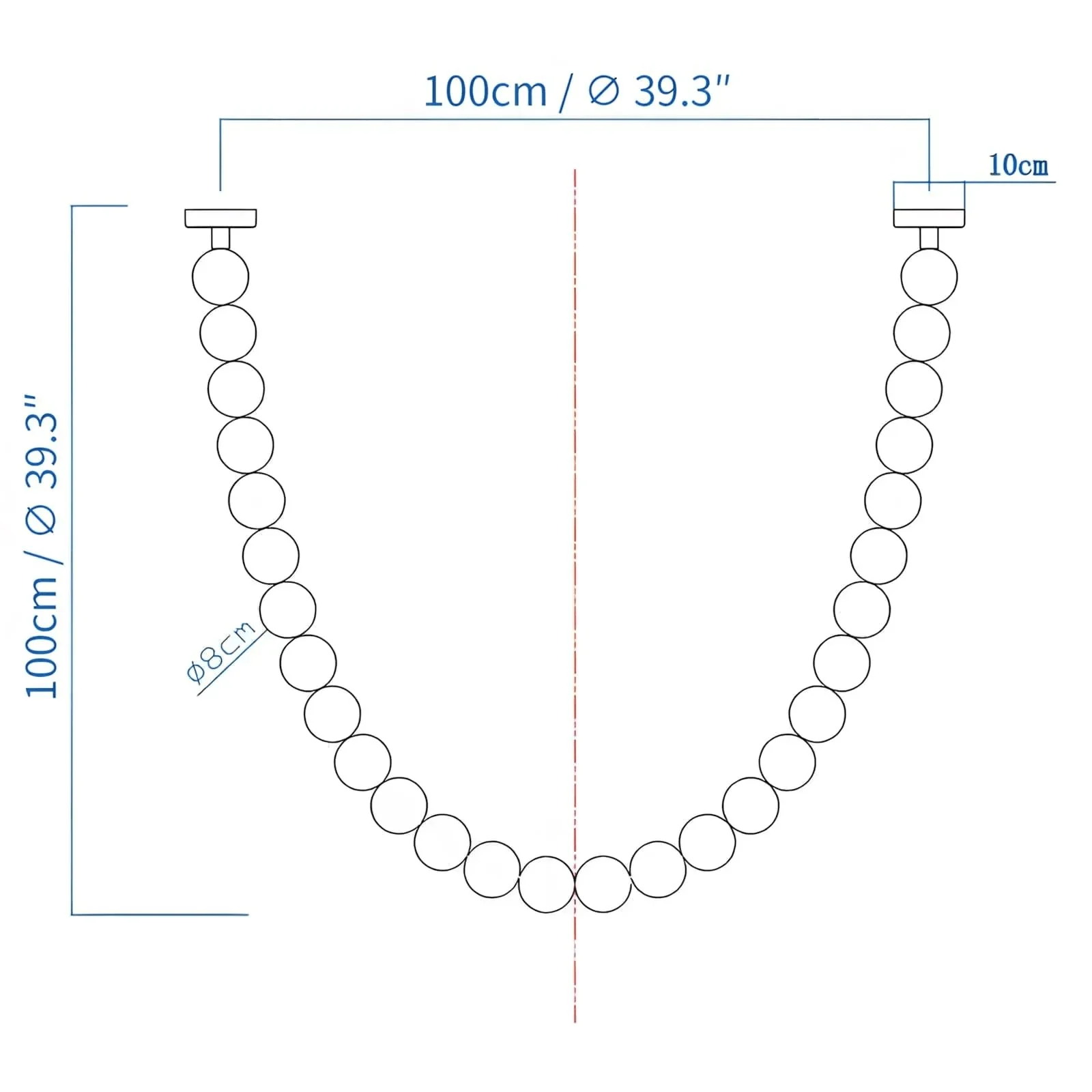 Halti Necklace Acrylic Chandelier - Image 22