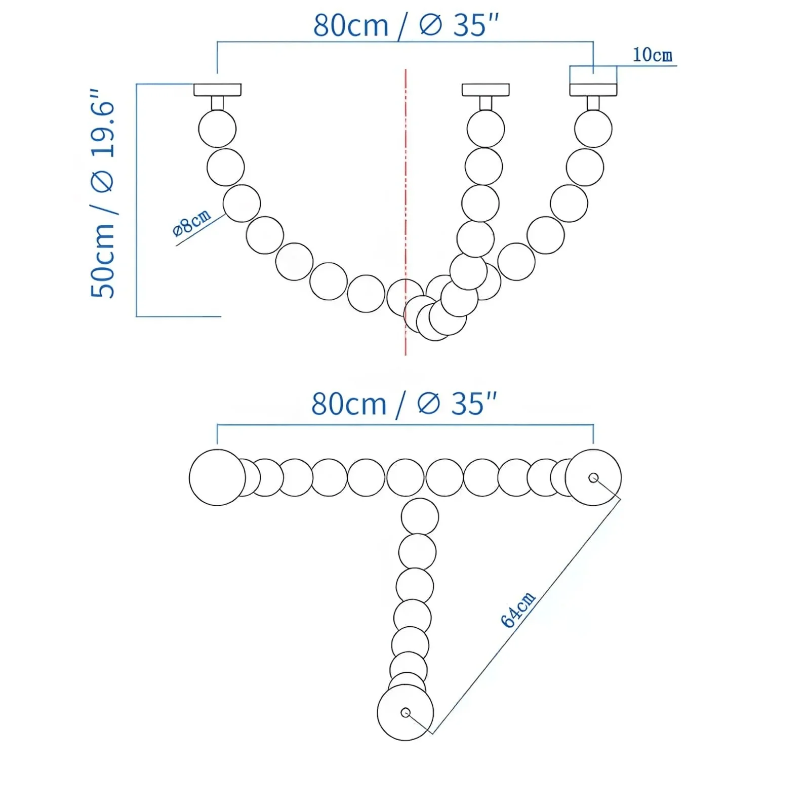 Halti Necklace Acrylic Chandelier - Image 25