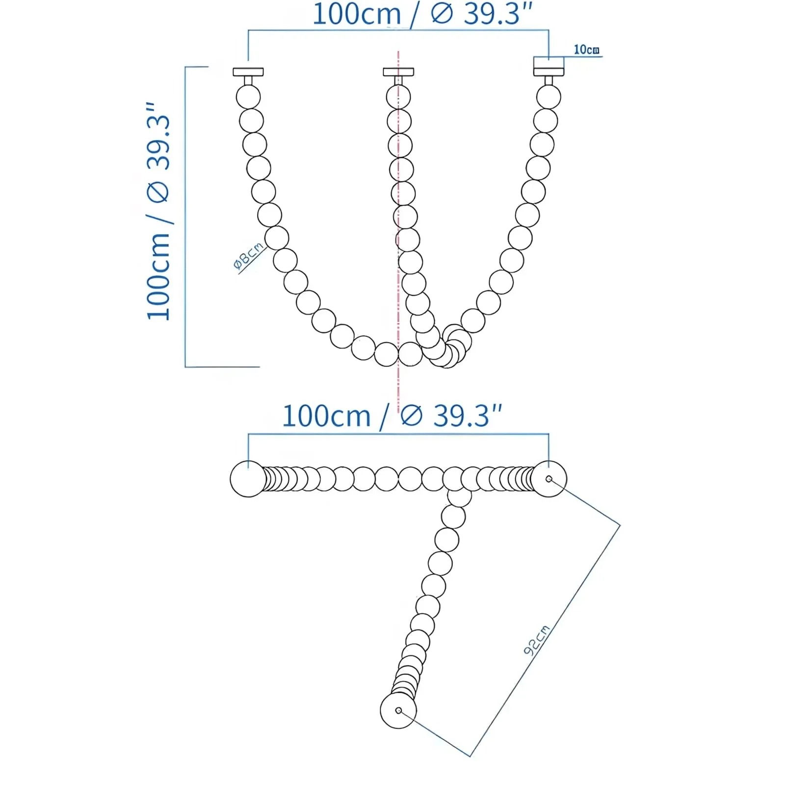 Halti Necklace Acrylic Chandelier - Image 26