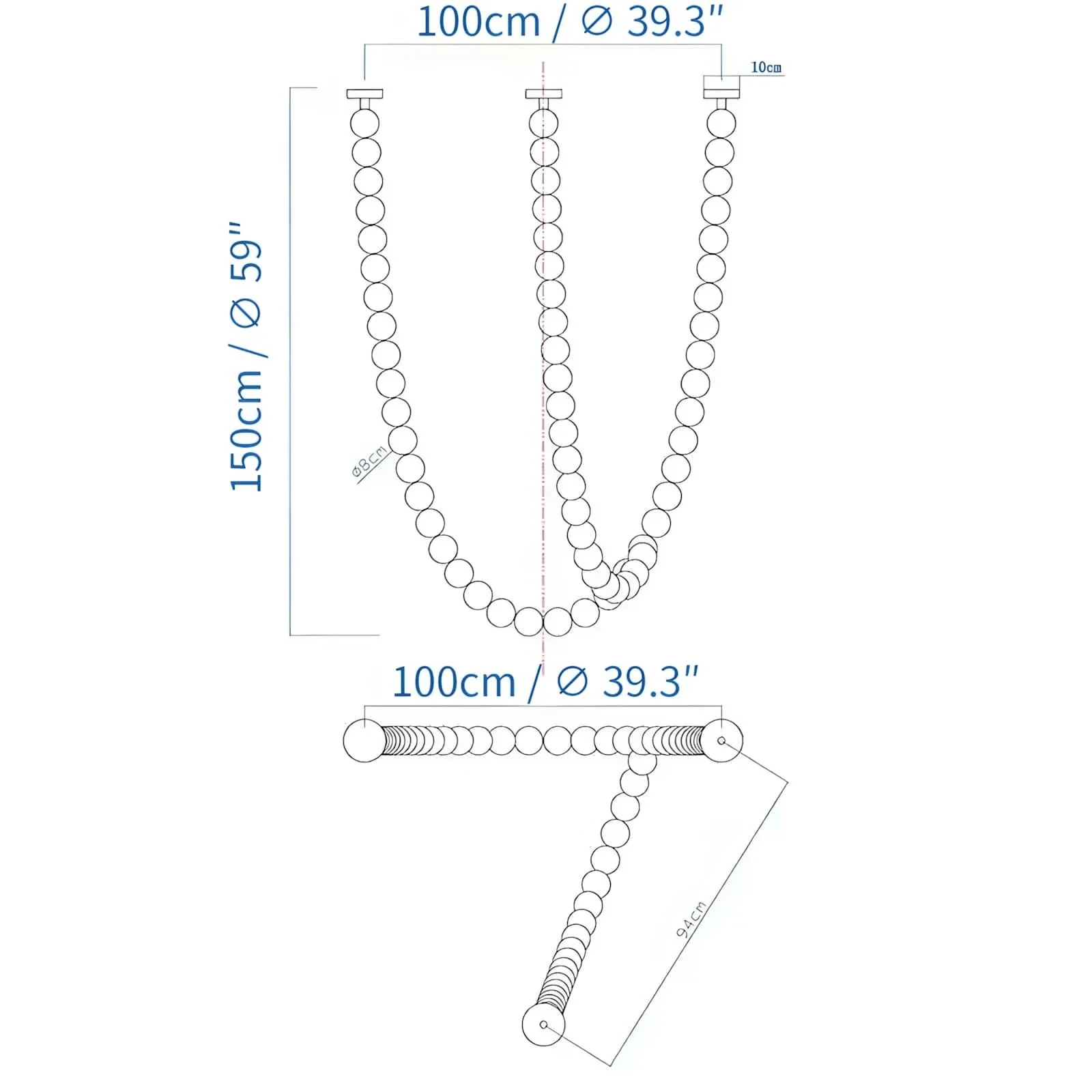 Halti Necklace Acrylic Chandelier - Image 27