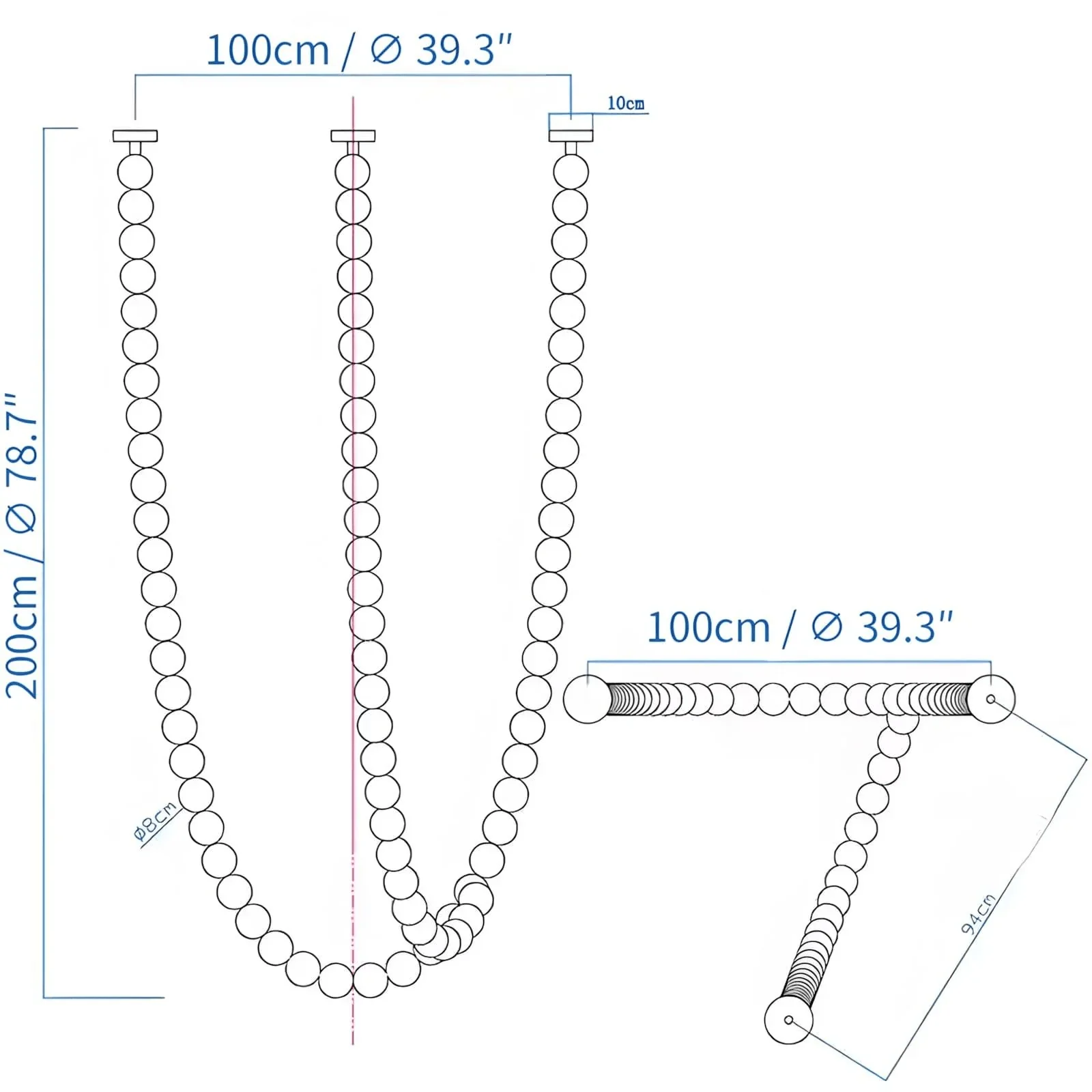 Halti Necklace Acrylic Chandelier - Image 28