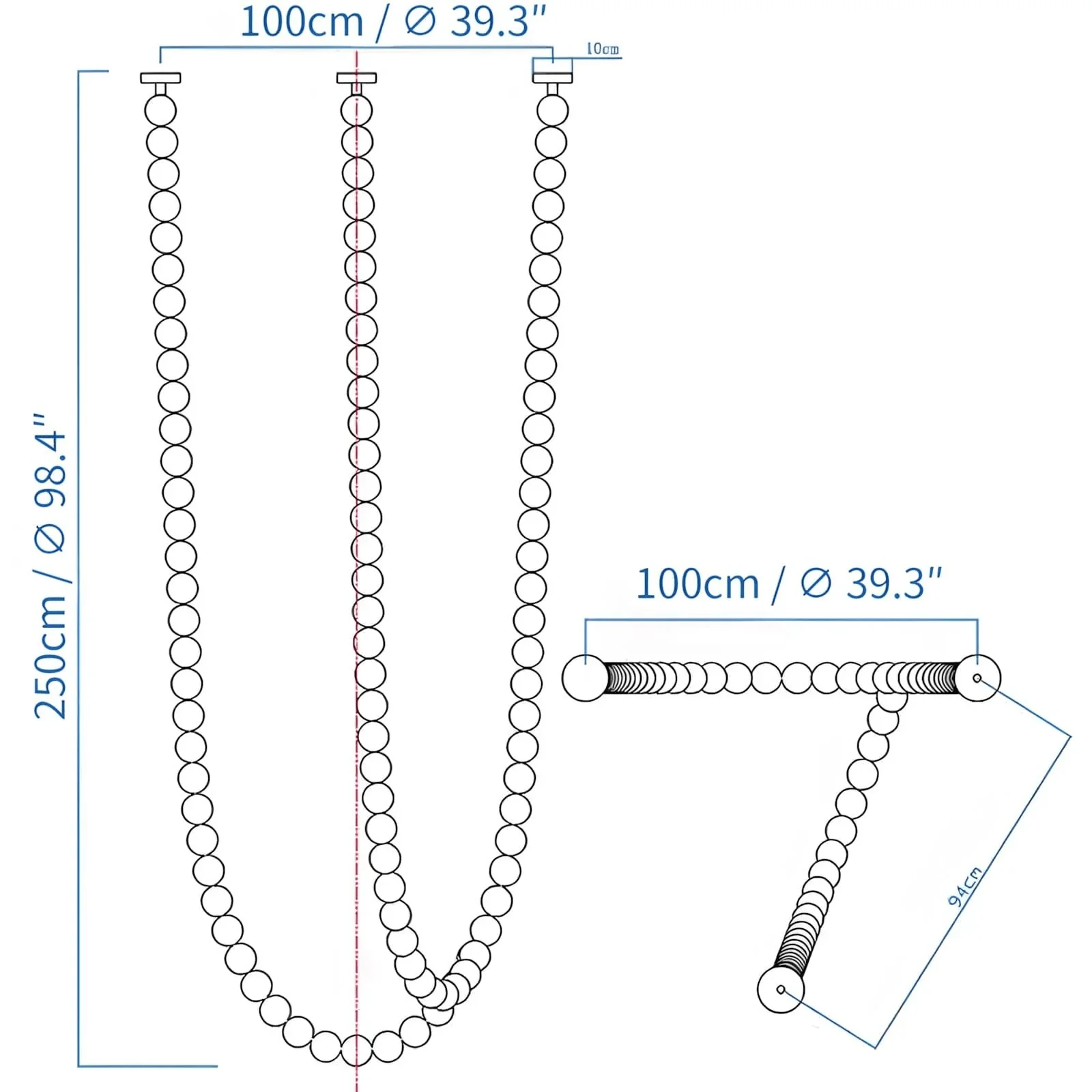 Halti Necklace Acrylic Chandelier - Image 29