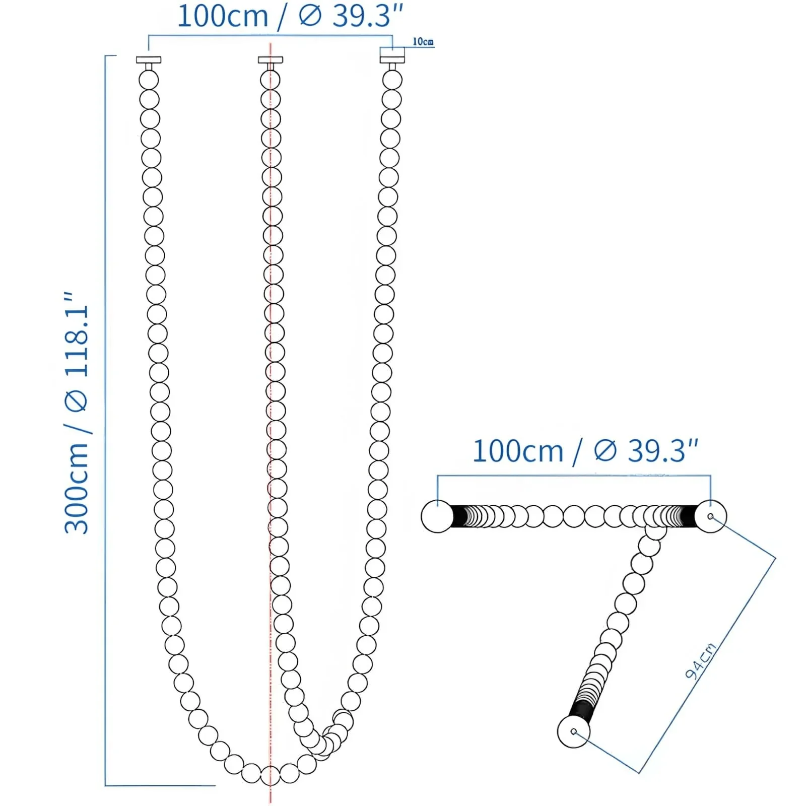 Halti Necklace Acrylic Chandelier - Image 30