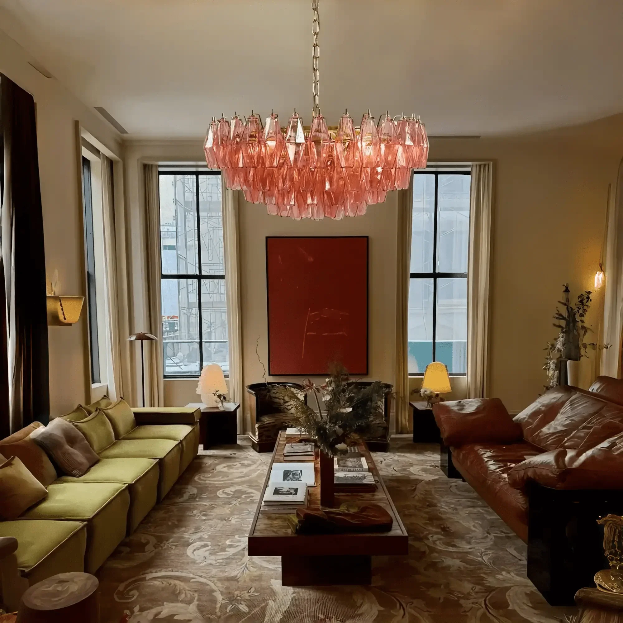 Hand Blown Tier Glass Large Murano Chandelier 24"31"40" - Image 22
