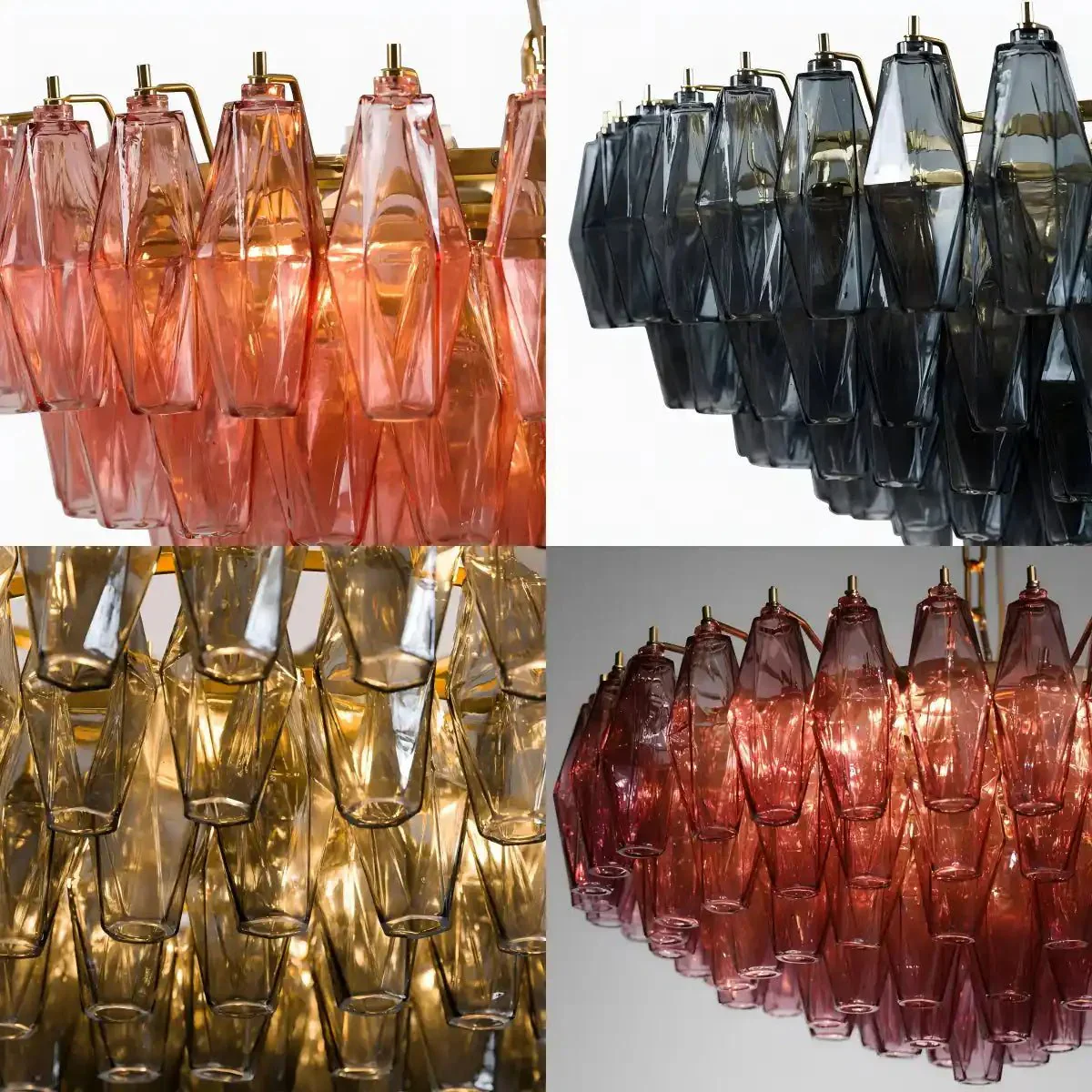 Hand Blown Tier Glass Large Murano Chandelier 24"31"40" - Image 23