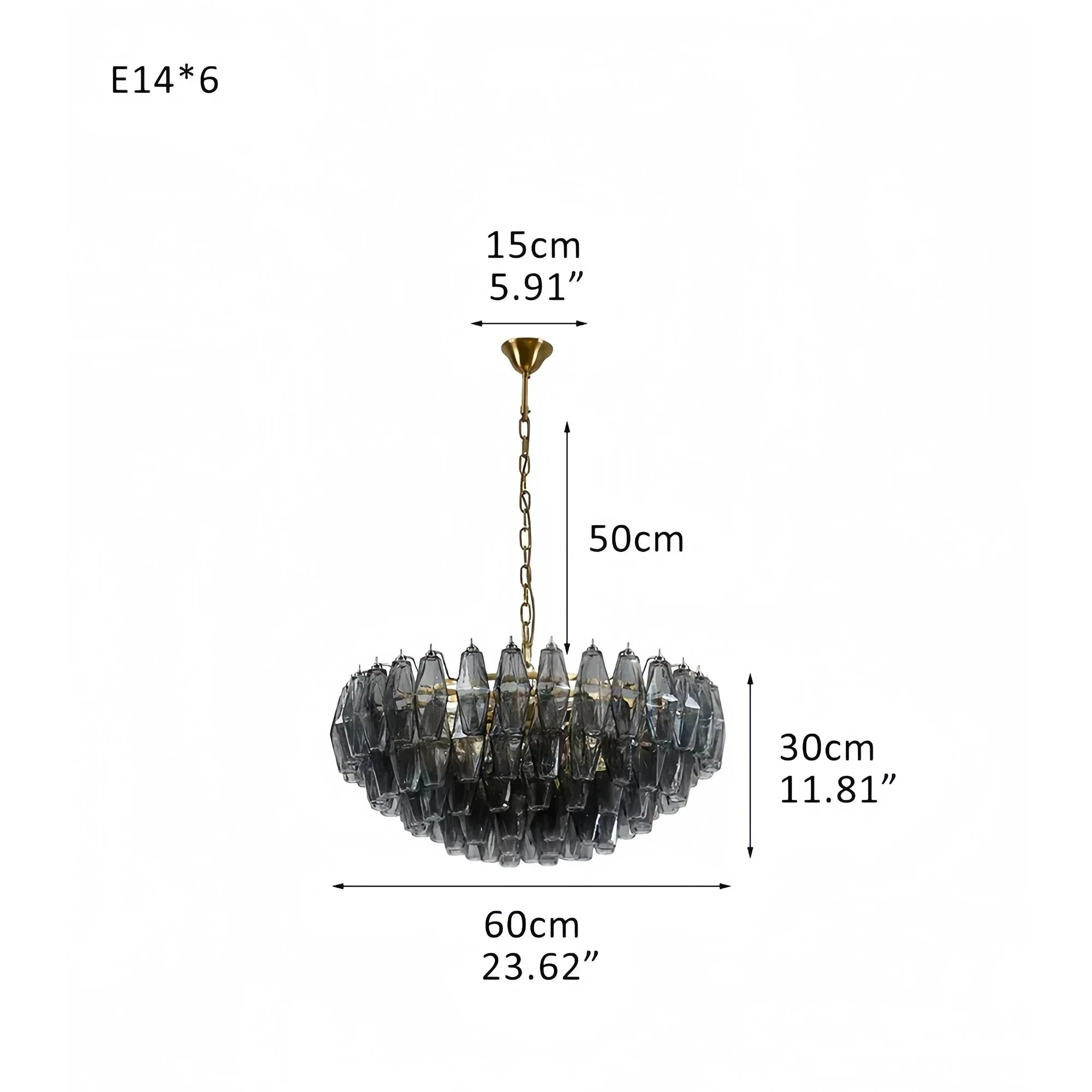 Hand Blown Tier Glass Large Murano Chandelier 24"31"40" - Image 24
