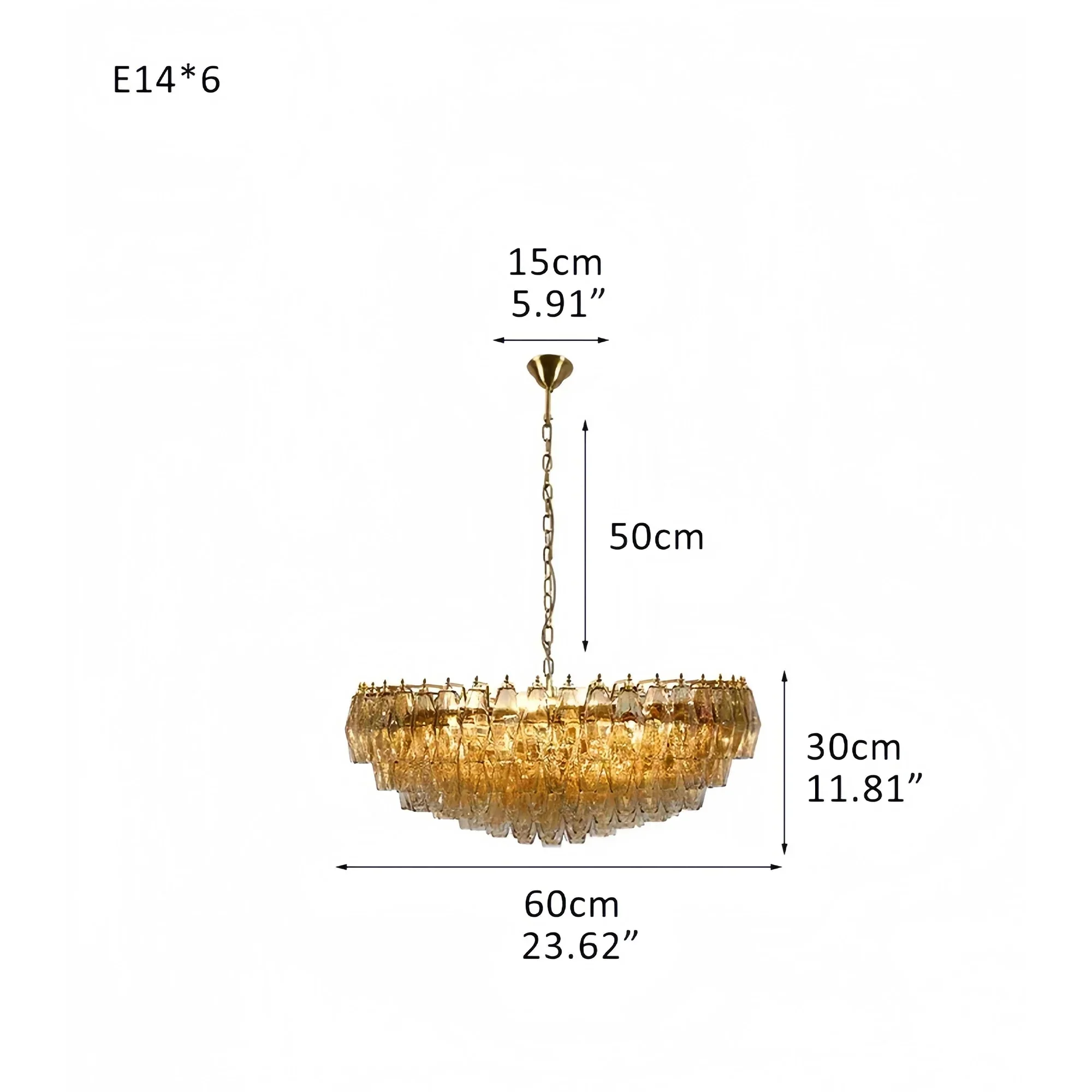 Hand Blown Tier Glass Large Murano Chandelier 24"31"40" - Image 33