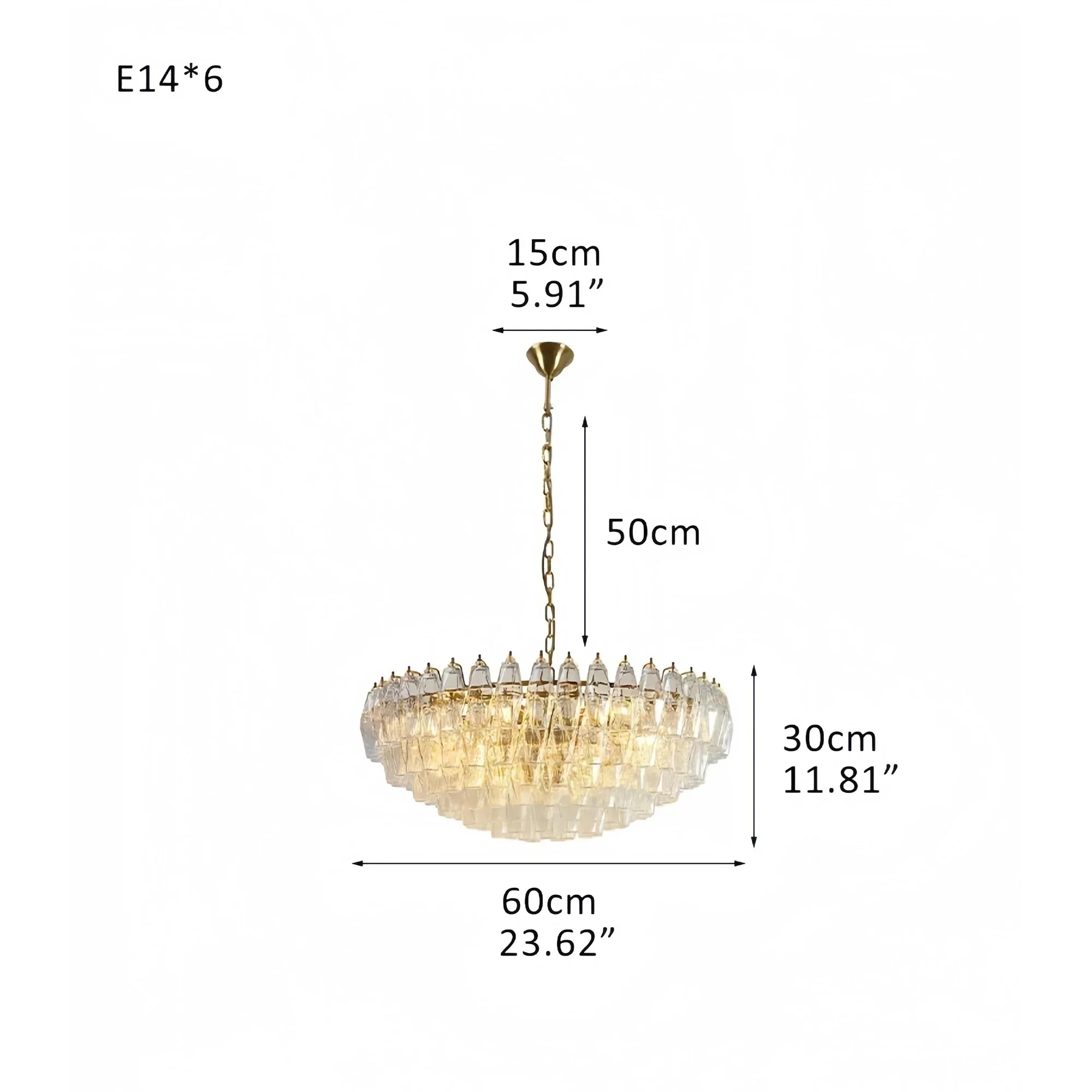 Hand Blown Tier Glass Large Murano Chandelier 24"31"40" - Image 36