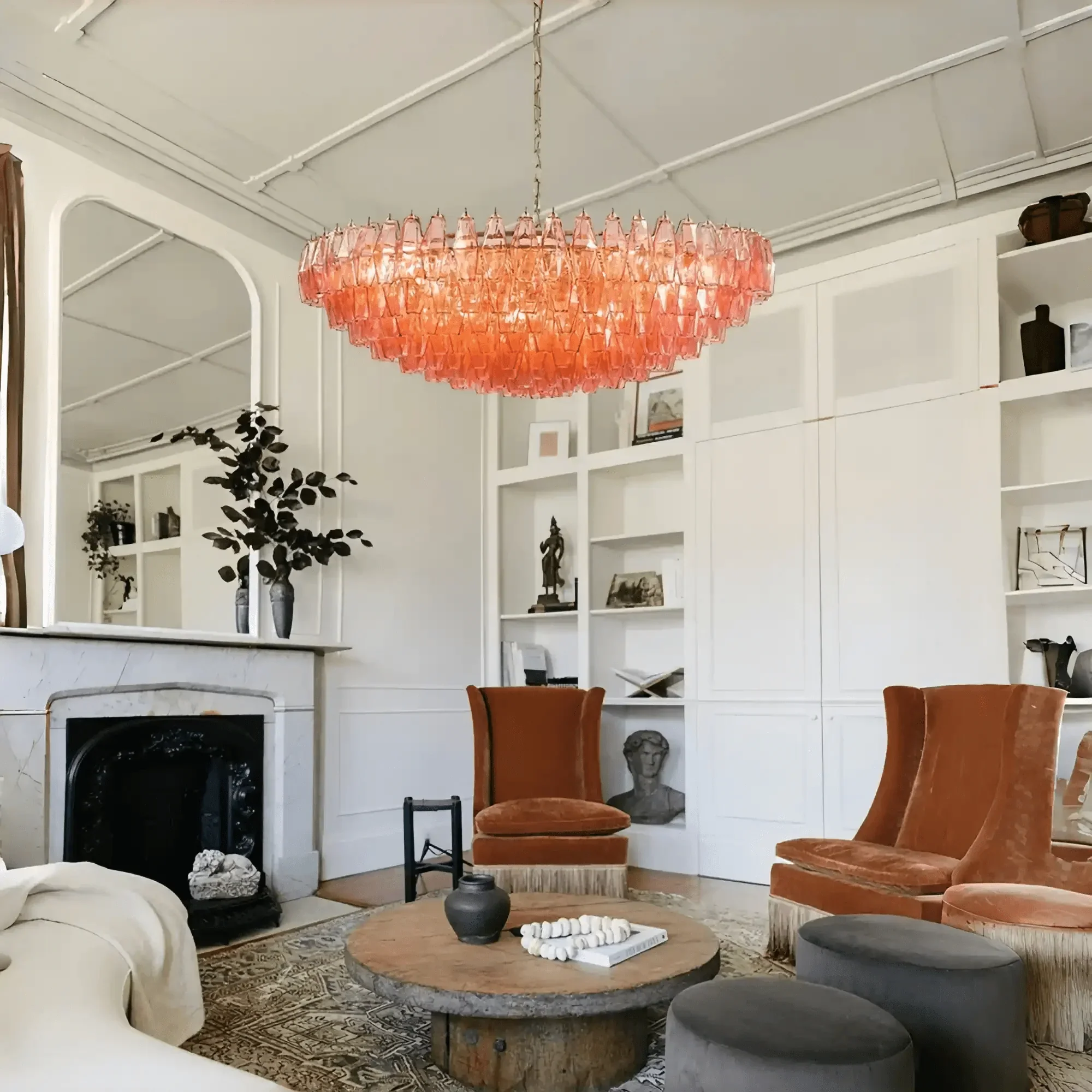 Hand Blown Tier Glass Large Murano Chandelier 24"31"40" - Image 9