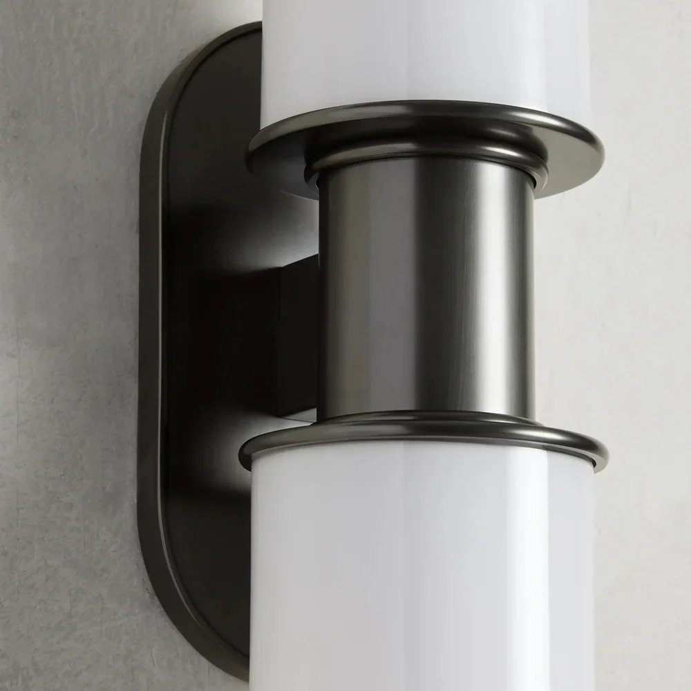 Harlin Modern Milk Glass 2-Light Wall Sconce - Image 10