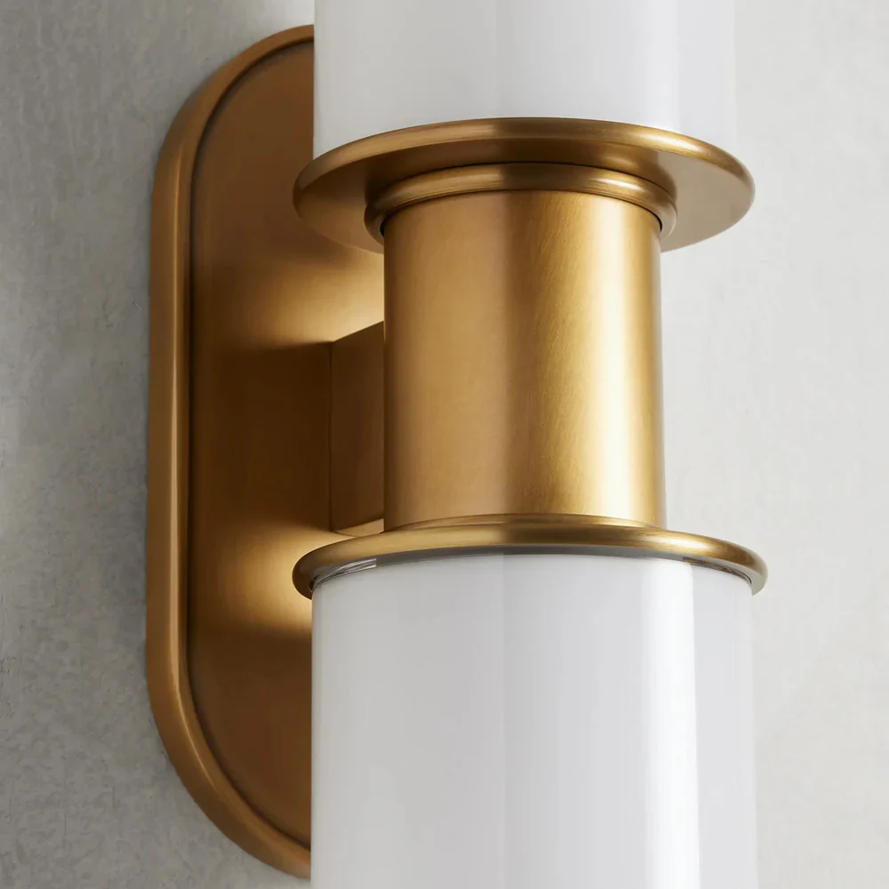 Harlin Modern Milk Glass 2-Light Wall Sconce - Image 11