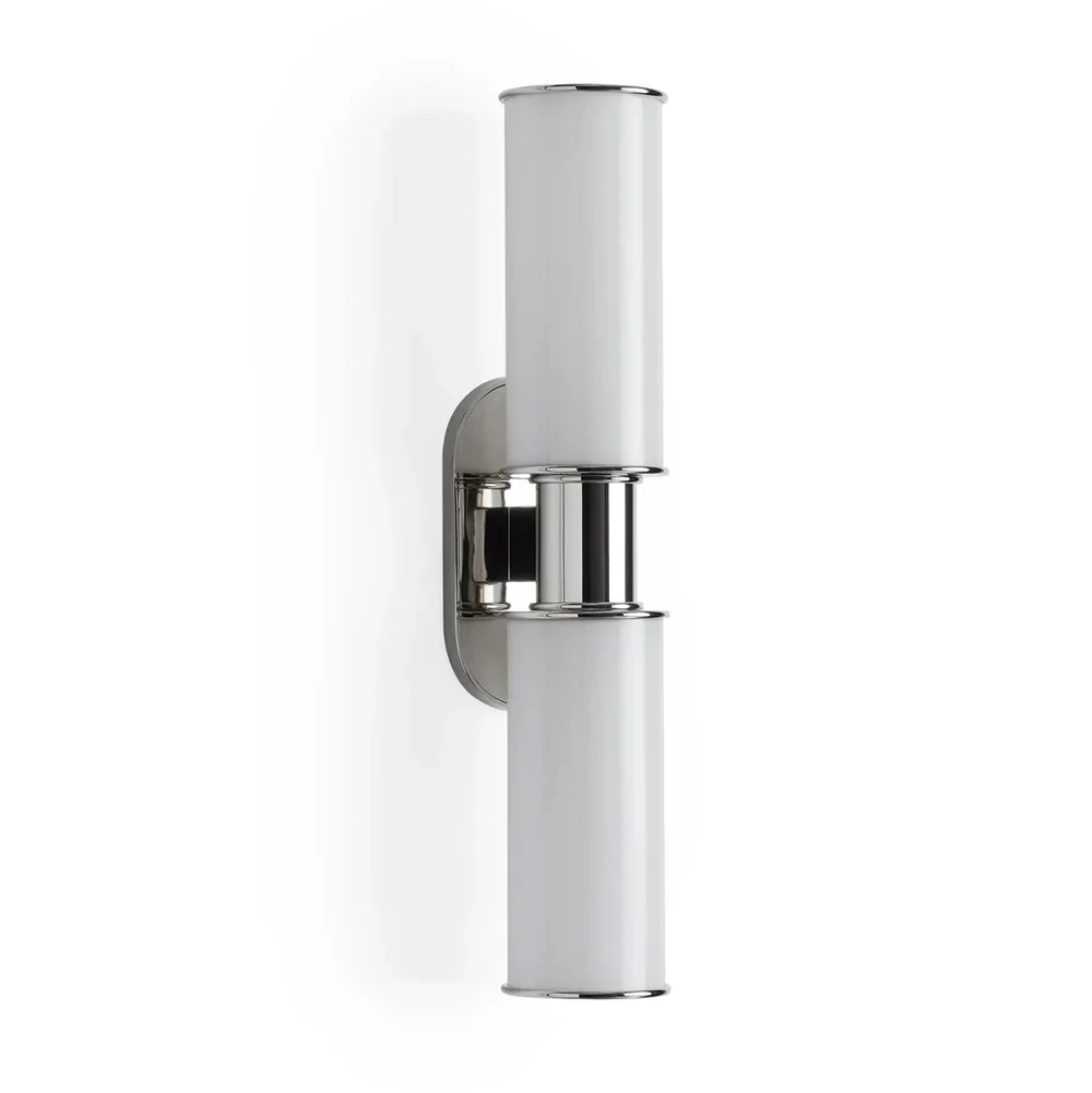 Harlin Modern Milk Glass 2-Light Wall Sconce - Image 5