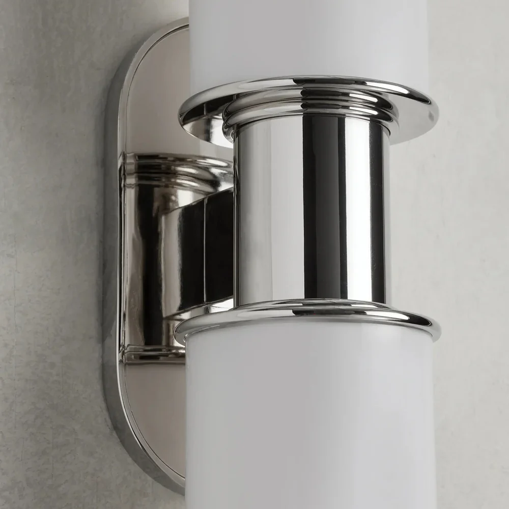 Harlin Modern Milk Glass 2-Light Wall Sconce - Image 6