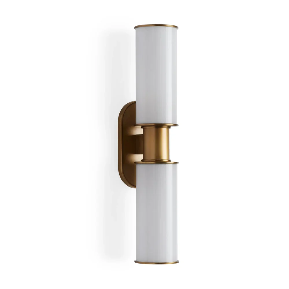 Harlin Modern Milk Glass 2-Light Wall Sconce - Image 8