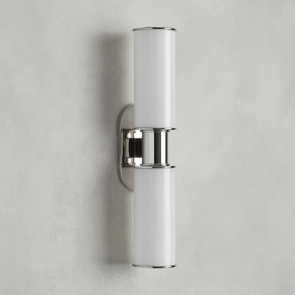 Harlin Modern Milk Glass 2-Light Wall Sconce - Image 9