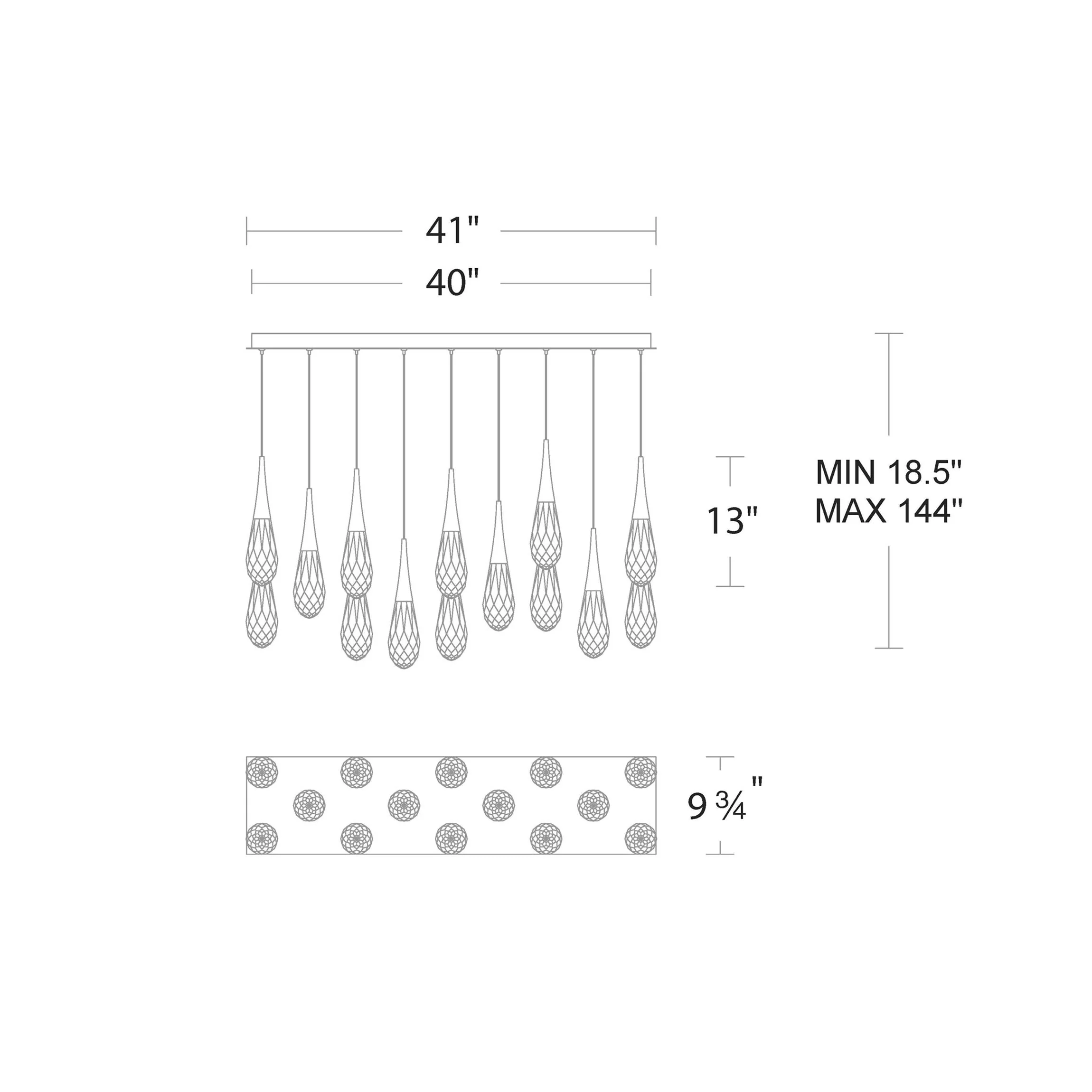 Hibiscus Linear LED Multi Pendant Light - Image 6