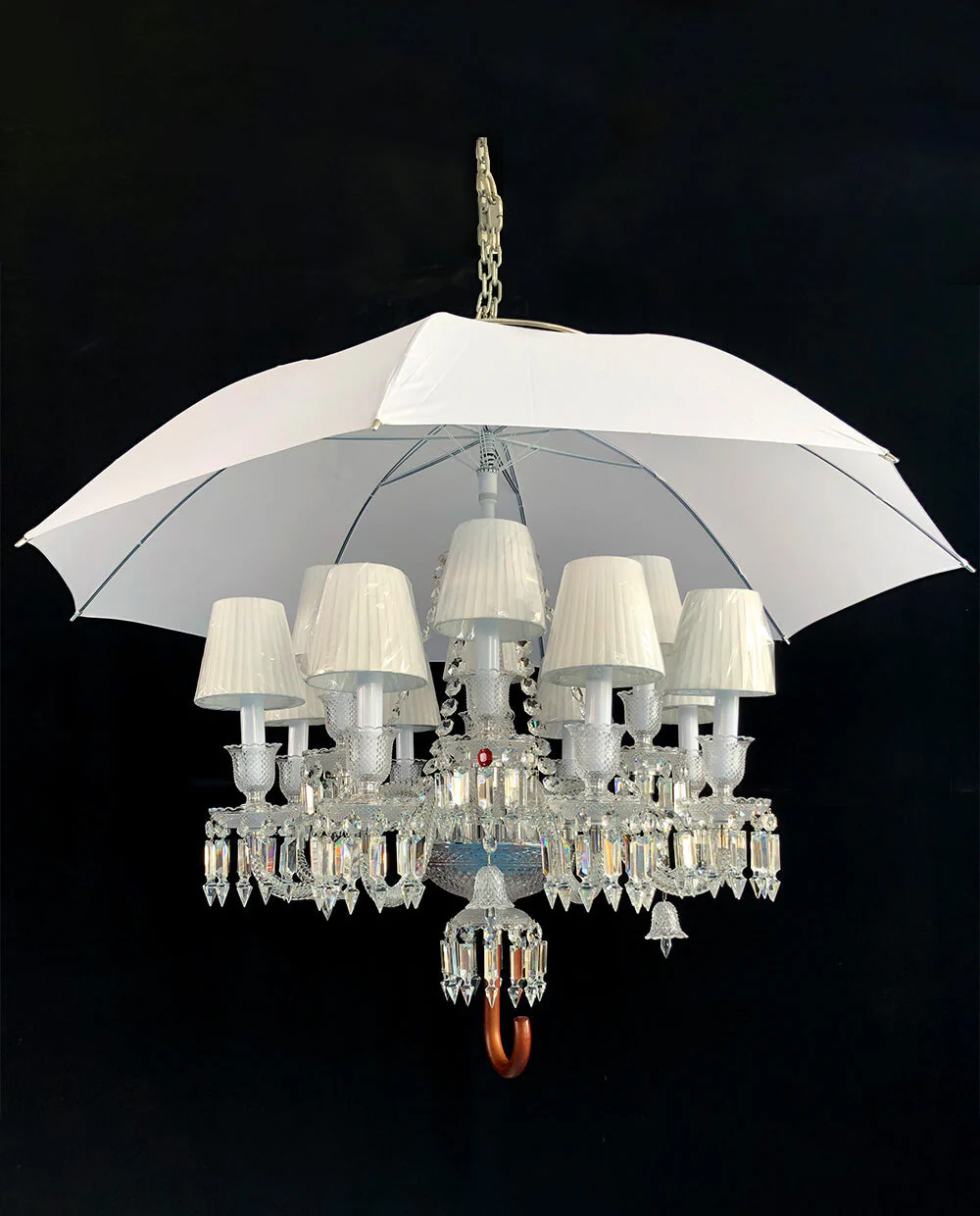 High Quality Marie Coquine Bacara Crystal Chandelier Lighting with White Umbrella - Image 2