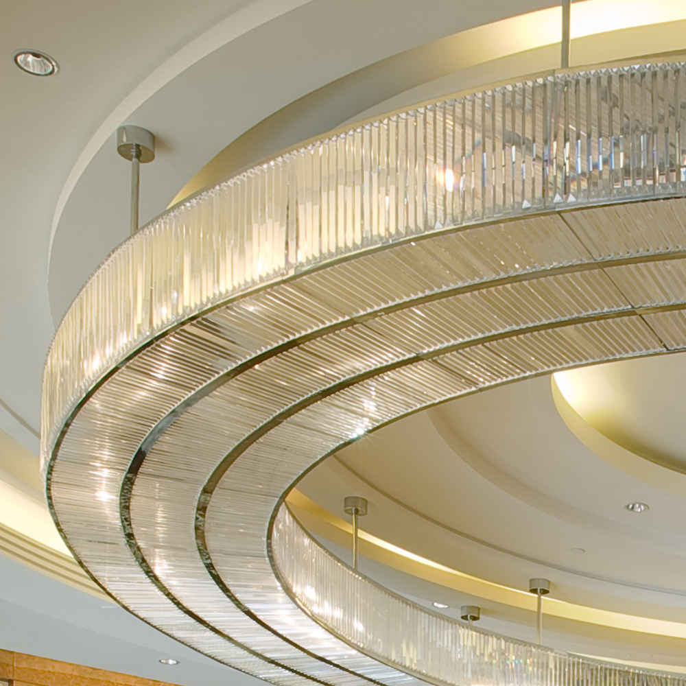 Hotel lobby large circle chandelier - Image 2