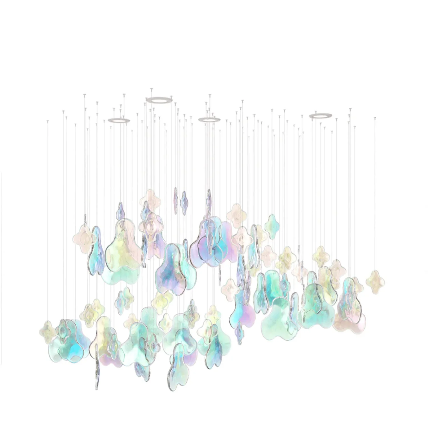 Galaxy Iris Iridescent Blossom Chandelier - Image 16