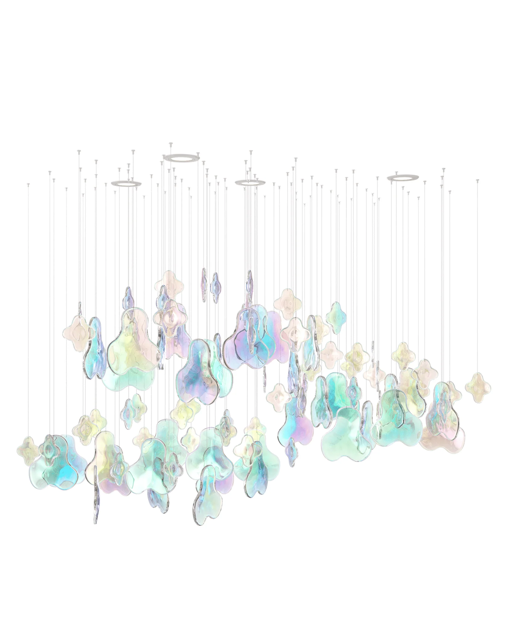 Galaxy Iris Iridescent Blossom Chandelier - Image 5