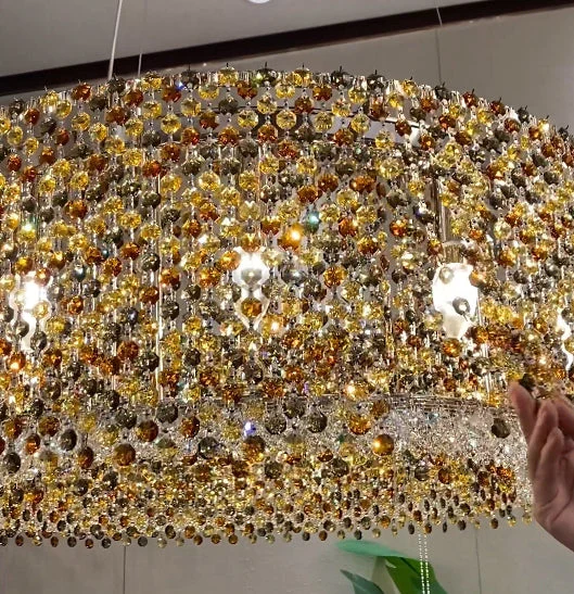 Italian Modern Light Luxury Round Crystal Chandelier Decorative Light Fixture for Living Room/Dining Room - Image 2