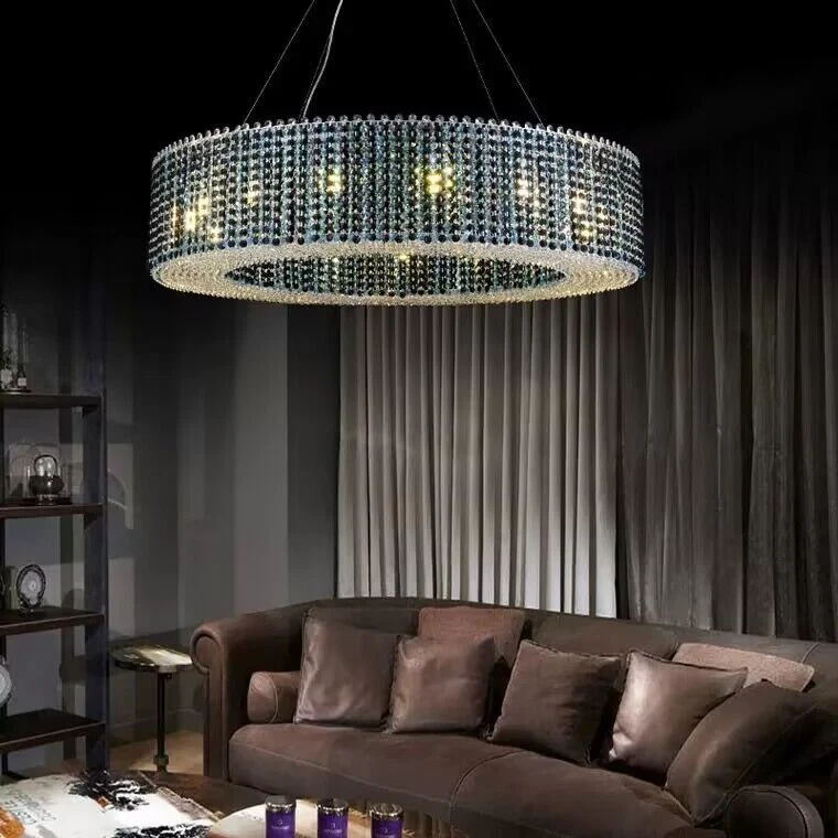 Italian Modern Light Luxury Round Crystal Chandelier Decorative Light Fixture for Living Room/Dining Room - Image 3
