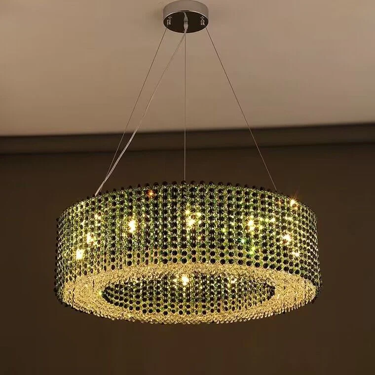 Italian Modern Light Luxury Round Crystal Chandelier Decorative Light Fixture for Living Room/Dining Room - Image 6
