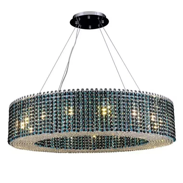 Italian Modern Light Luxury Round Crystal Chandelier Decorative Light Fixture for Living Room/Dining Room - Image 9