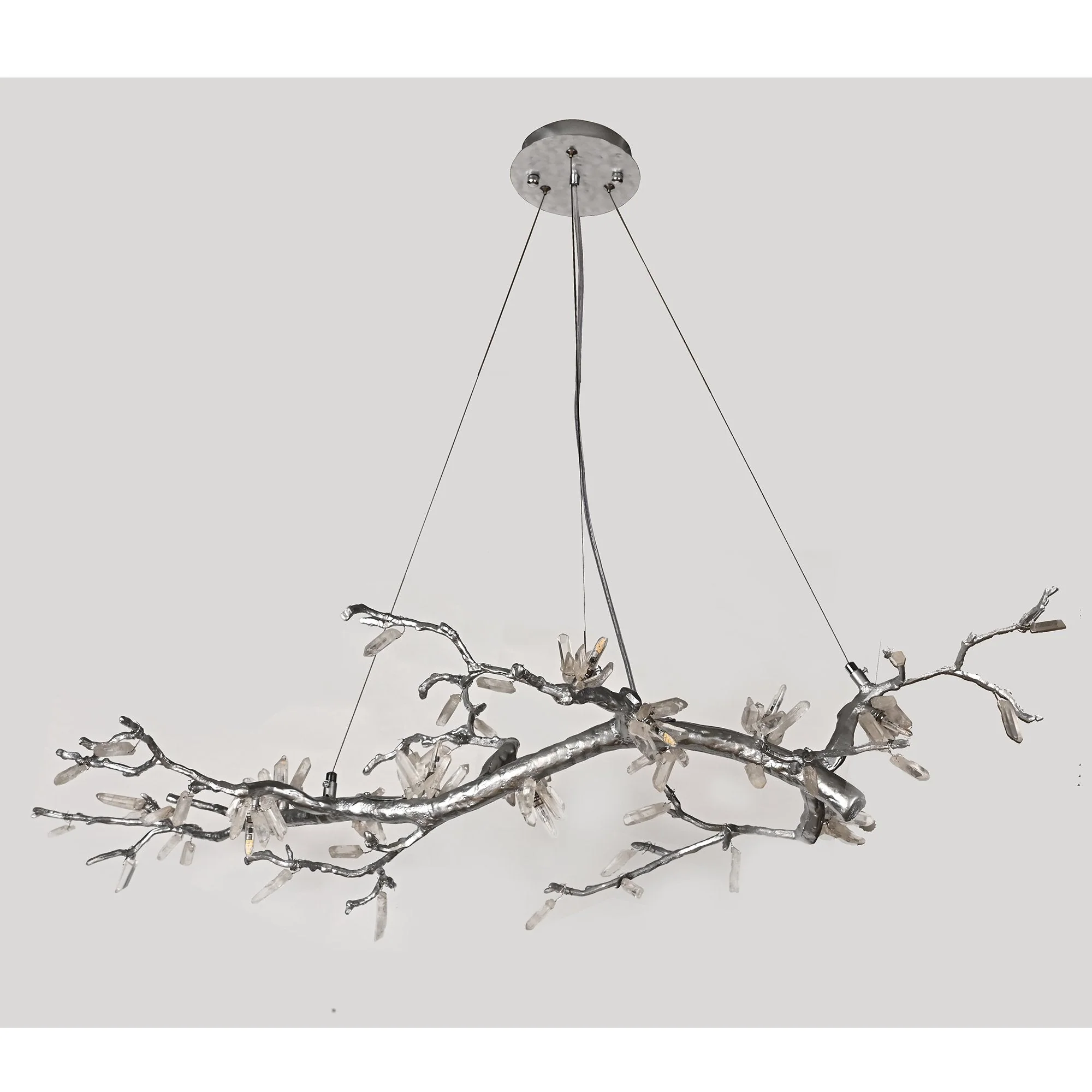 Selenite Crystal Blossom Branching Tree Chandelier - Image 15