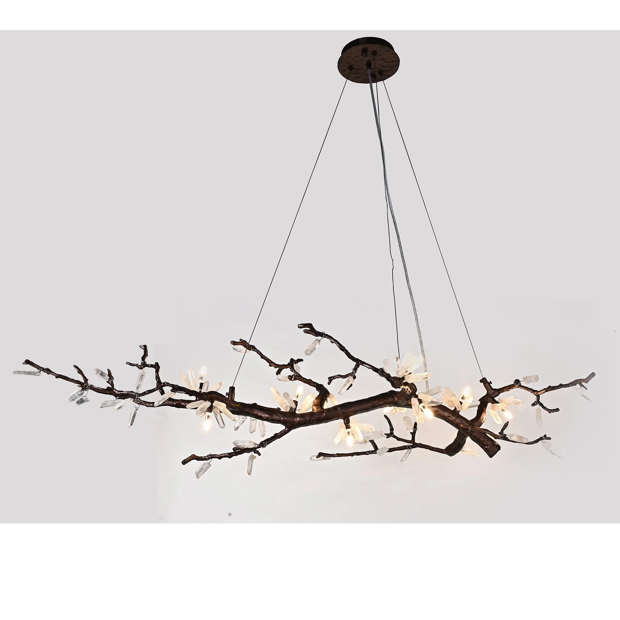Selenite Crystal Blossom Branching Tree Chandelier - Image 16