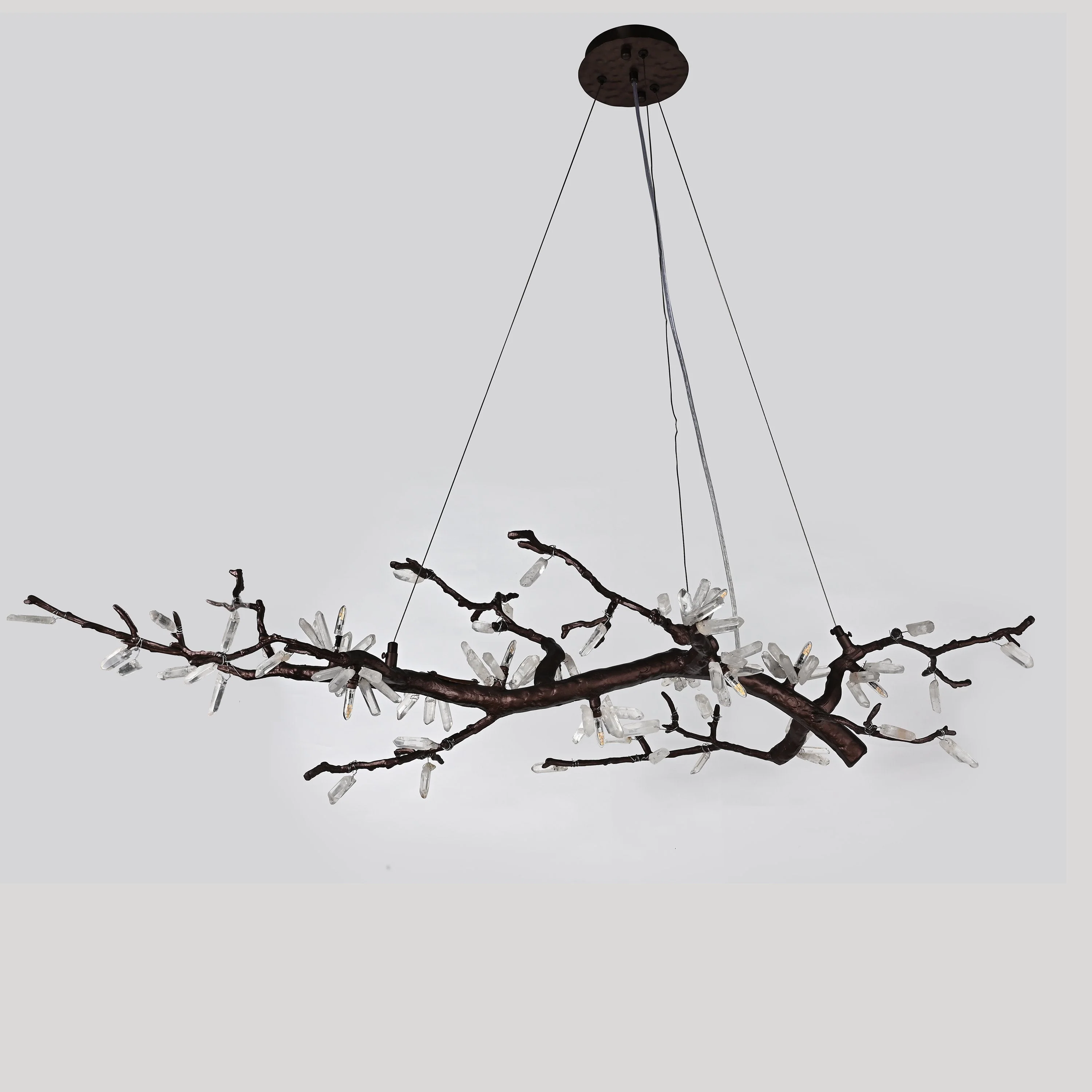 Selenite Crystal Blossom Branching Tree Chandelier - Image 17