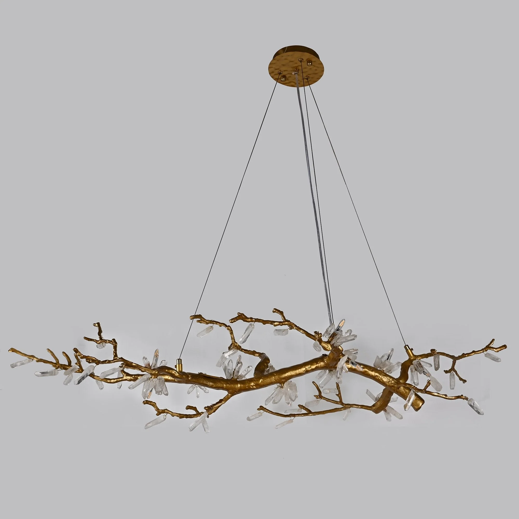 Selenite Crystal Blossom Branching Tree Chandelier - Image 19