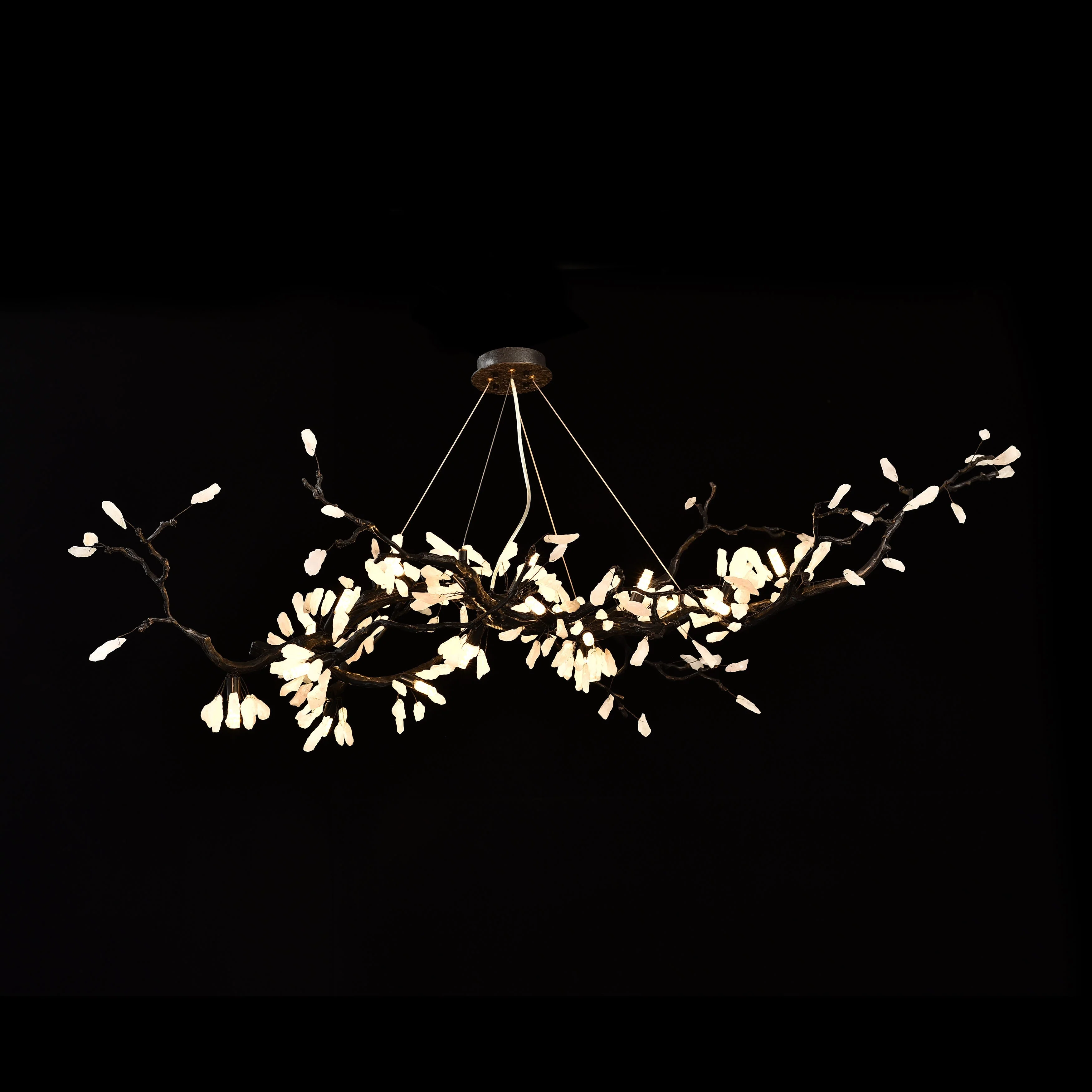 Selenite Crystal Blossom Branching Tree Chandelier - Image 2