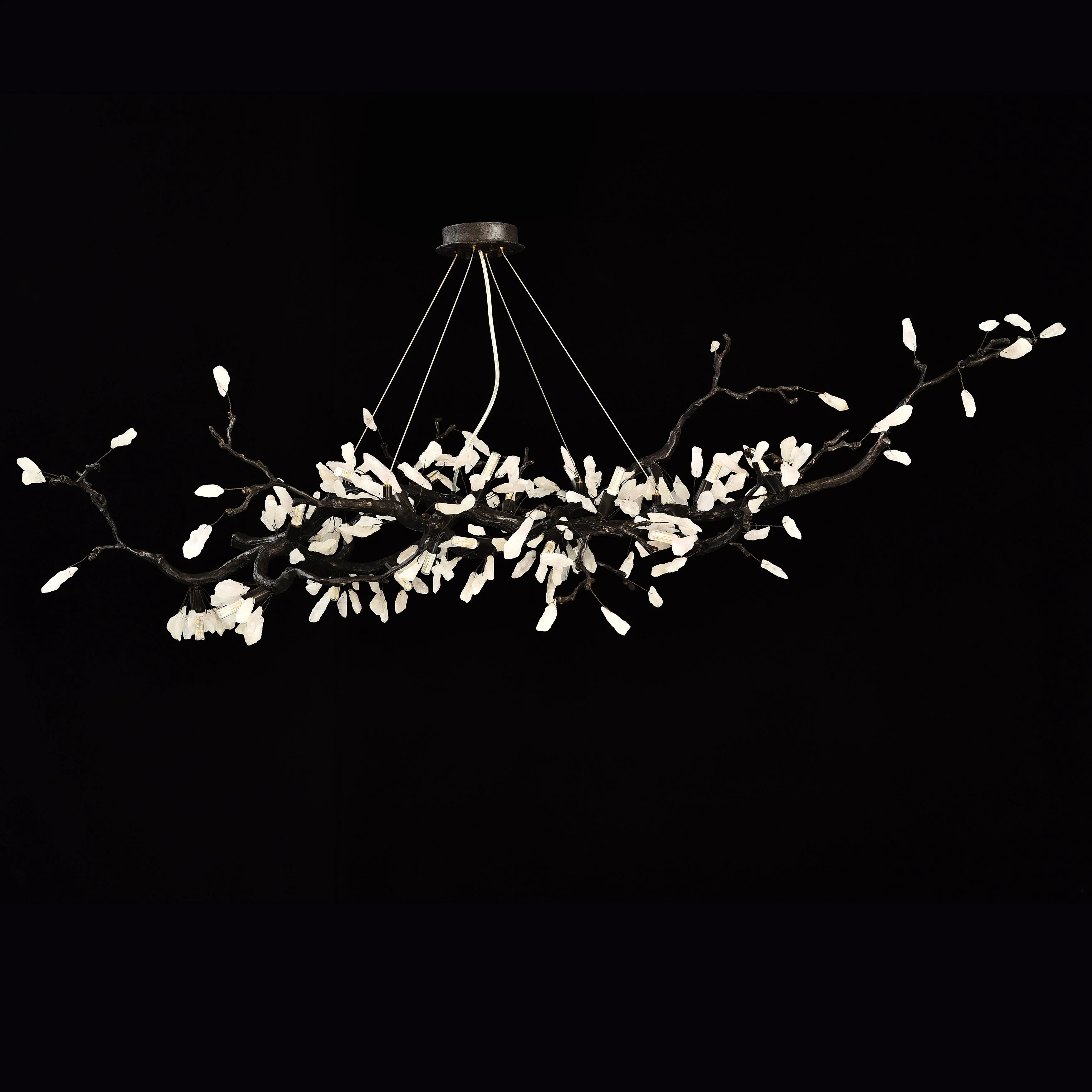 Selenite Crystal Blossom Branching Tree Chandelier - Image 21