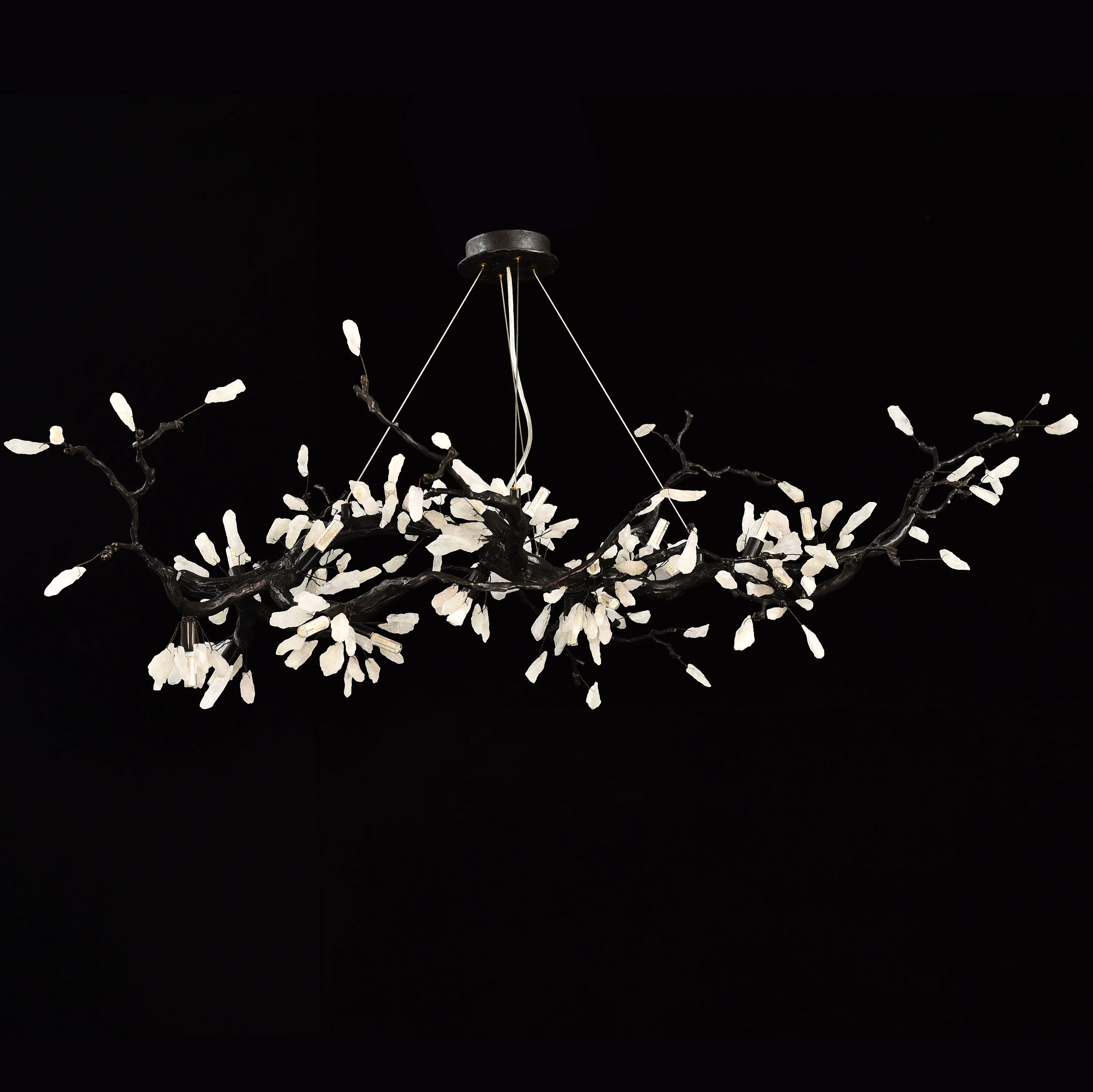 Selenite Crystal Blossom Branching Tree Chandelier - Image 22