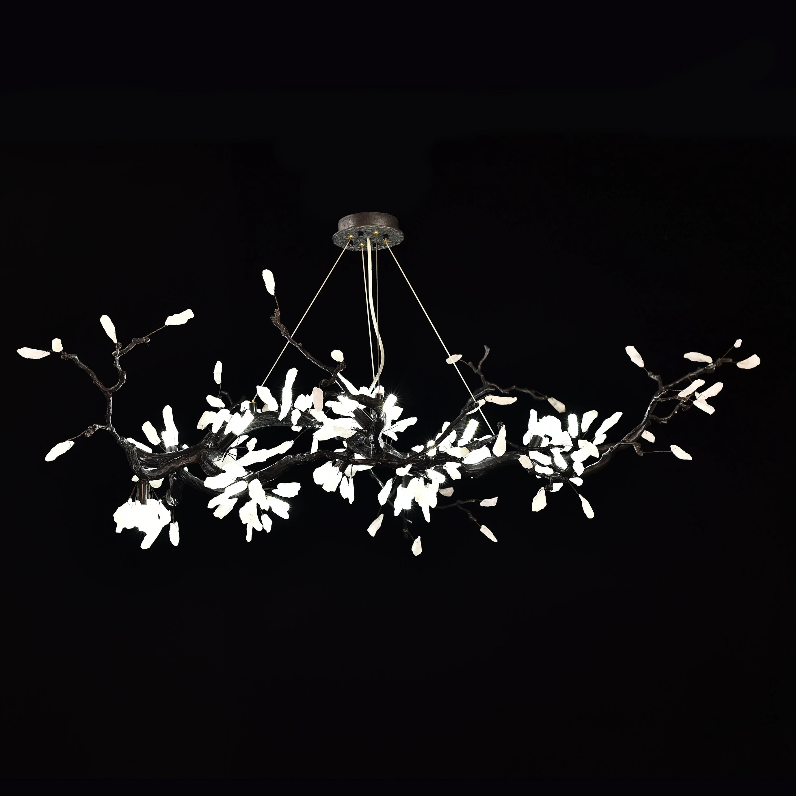 Selenite Crystal Blossom Branching Tree Chandelier - Image 23