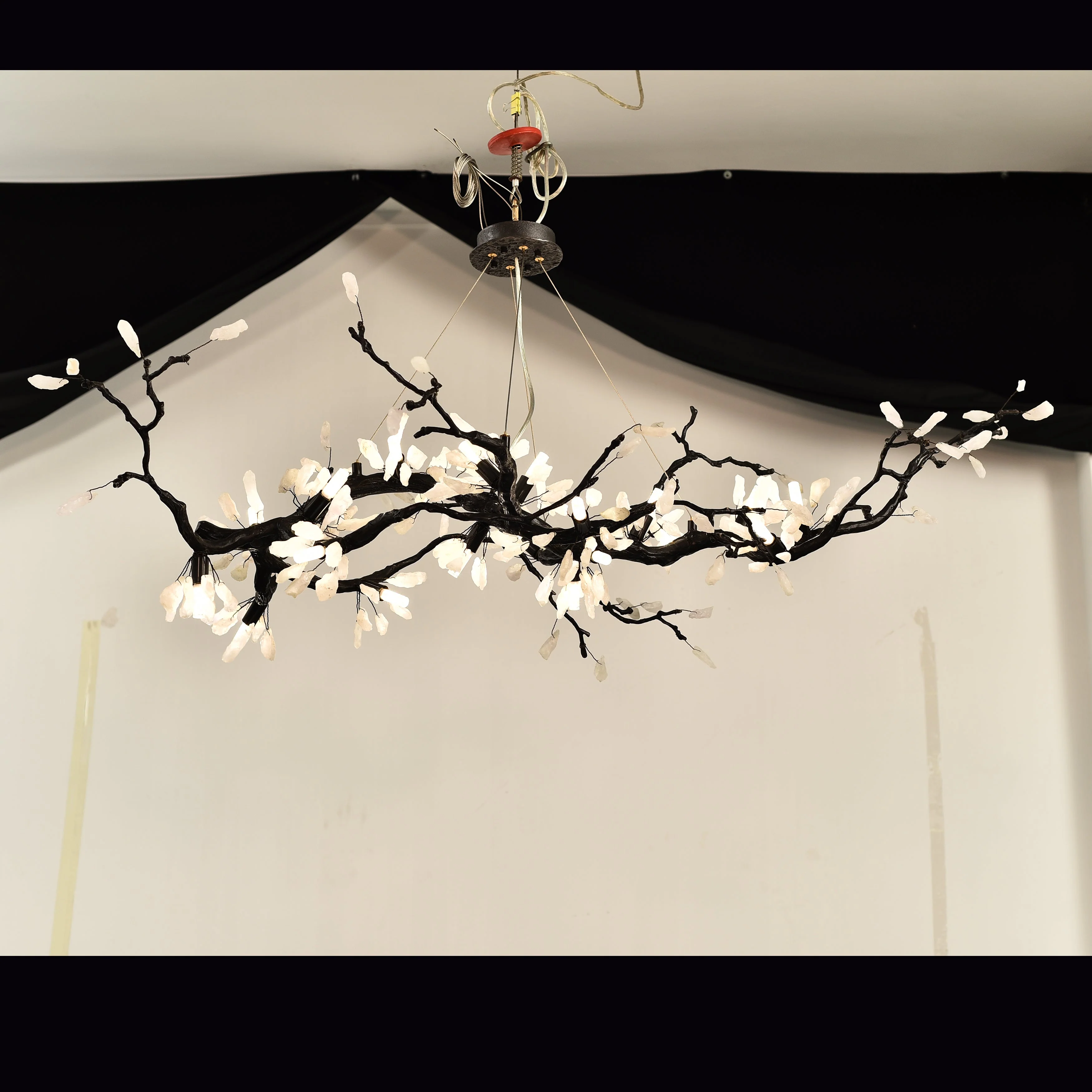 Selenite Crystal Blossom Branching Tree Chandelier - Image 28
