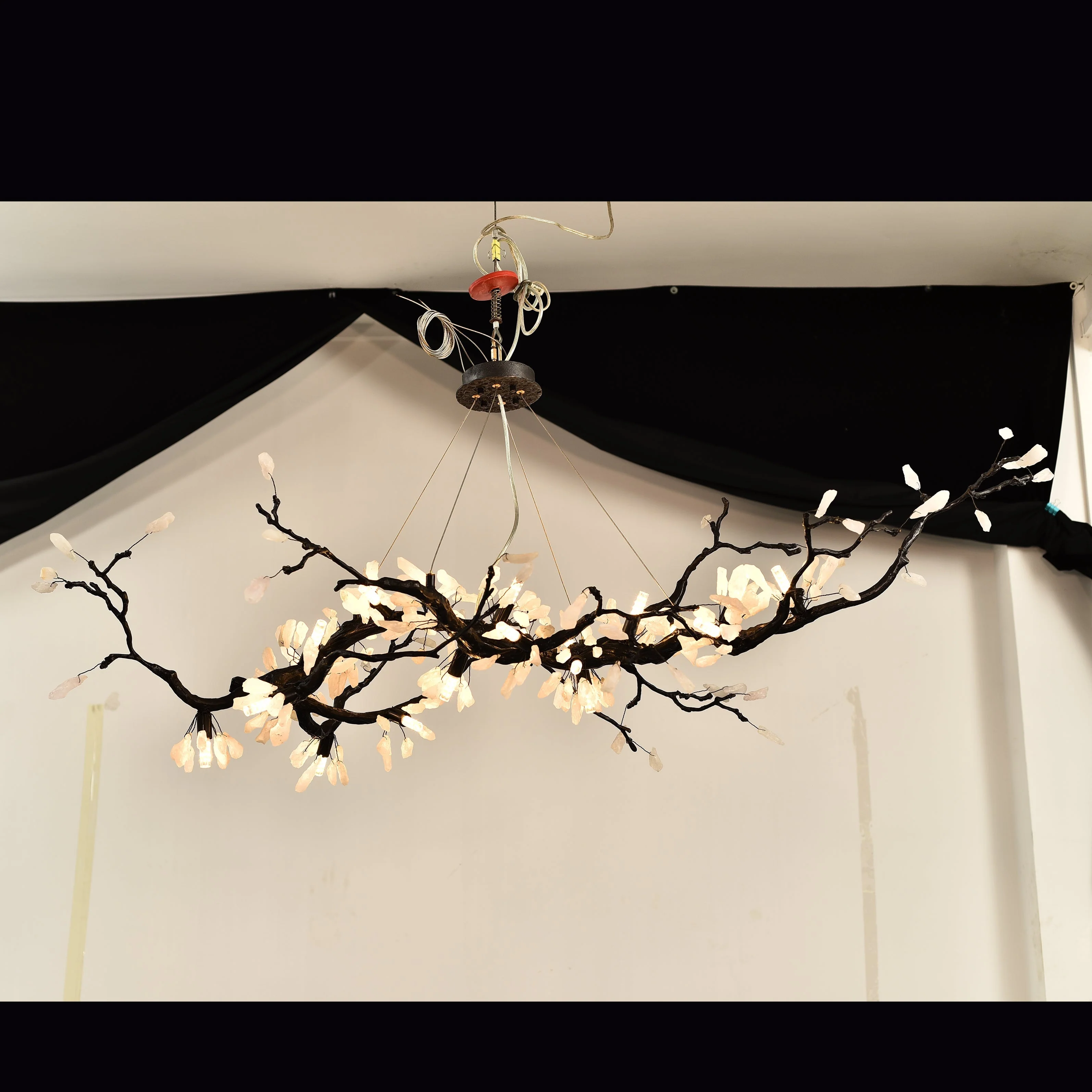 Selenite Crystal Blossom Branching Tree Chandelier - Image 29