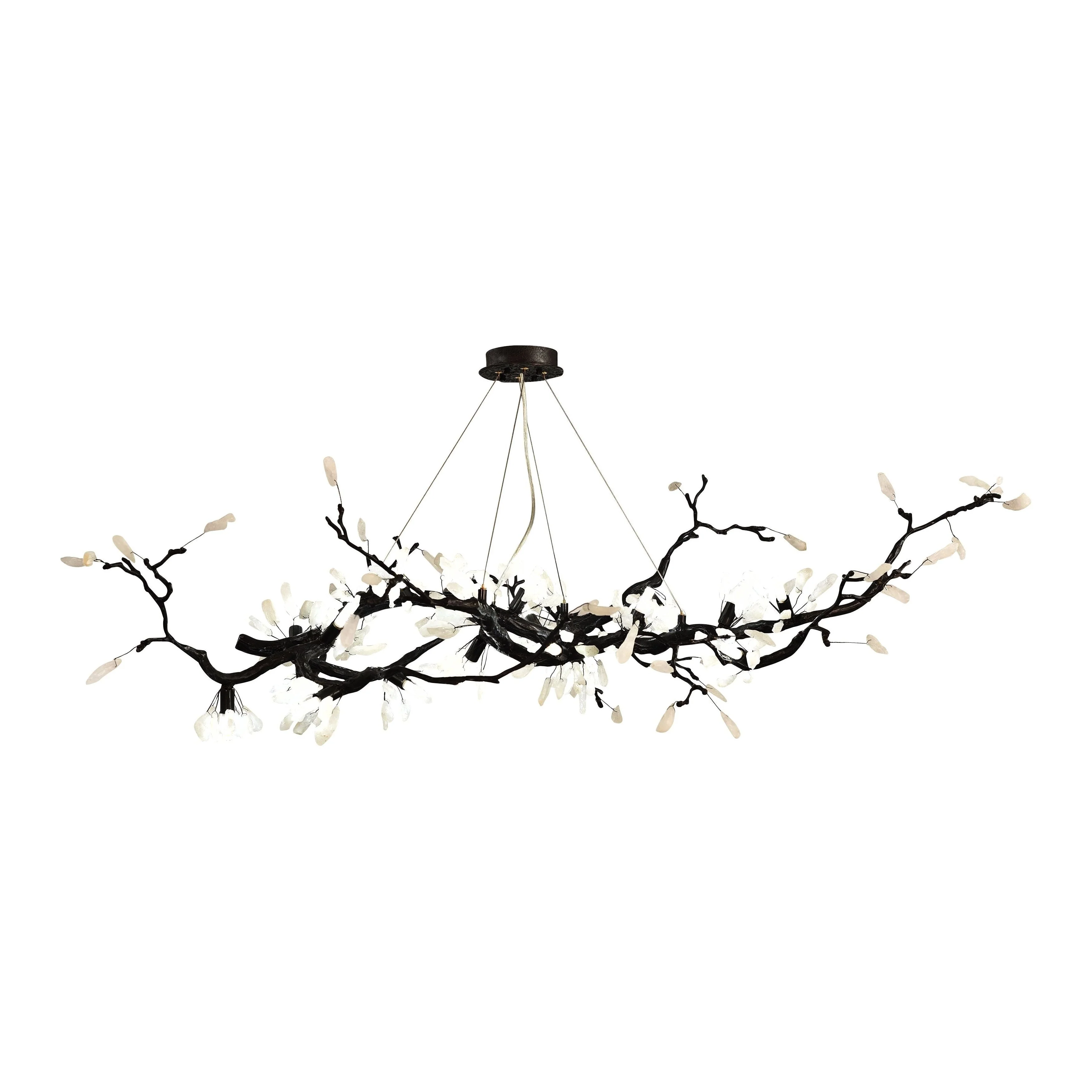 Selenite Crystal Blossom Branching Tree Chandelier - Image 30