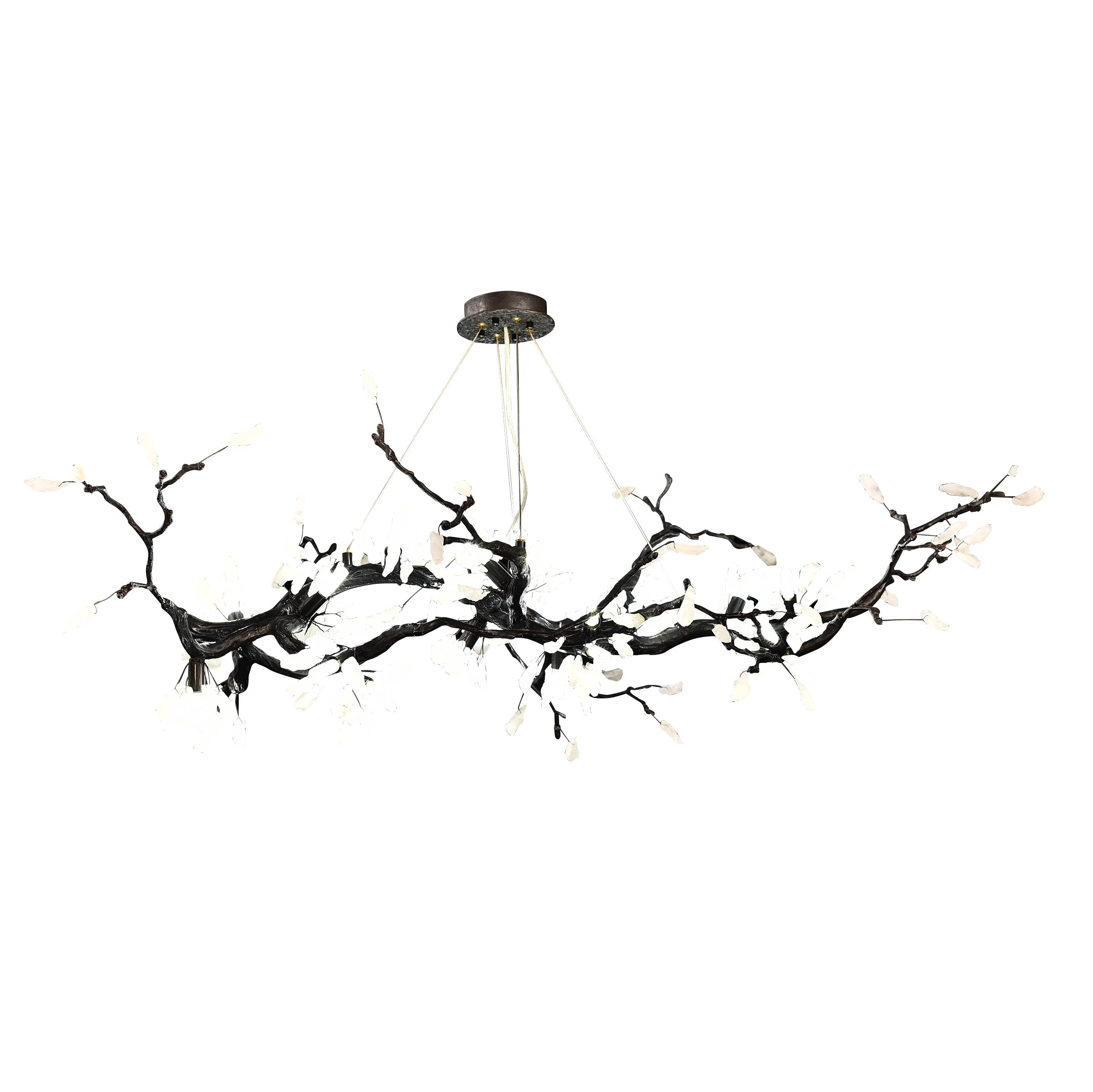 Selenite Crystal Blossom Branching Tree Chandelier - Image 33