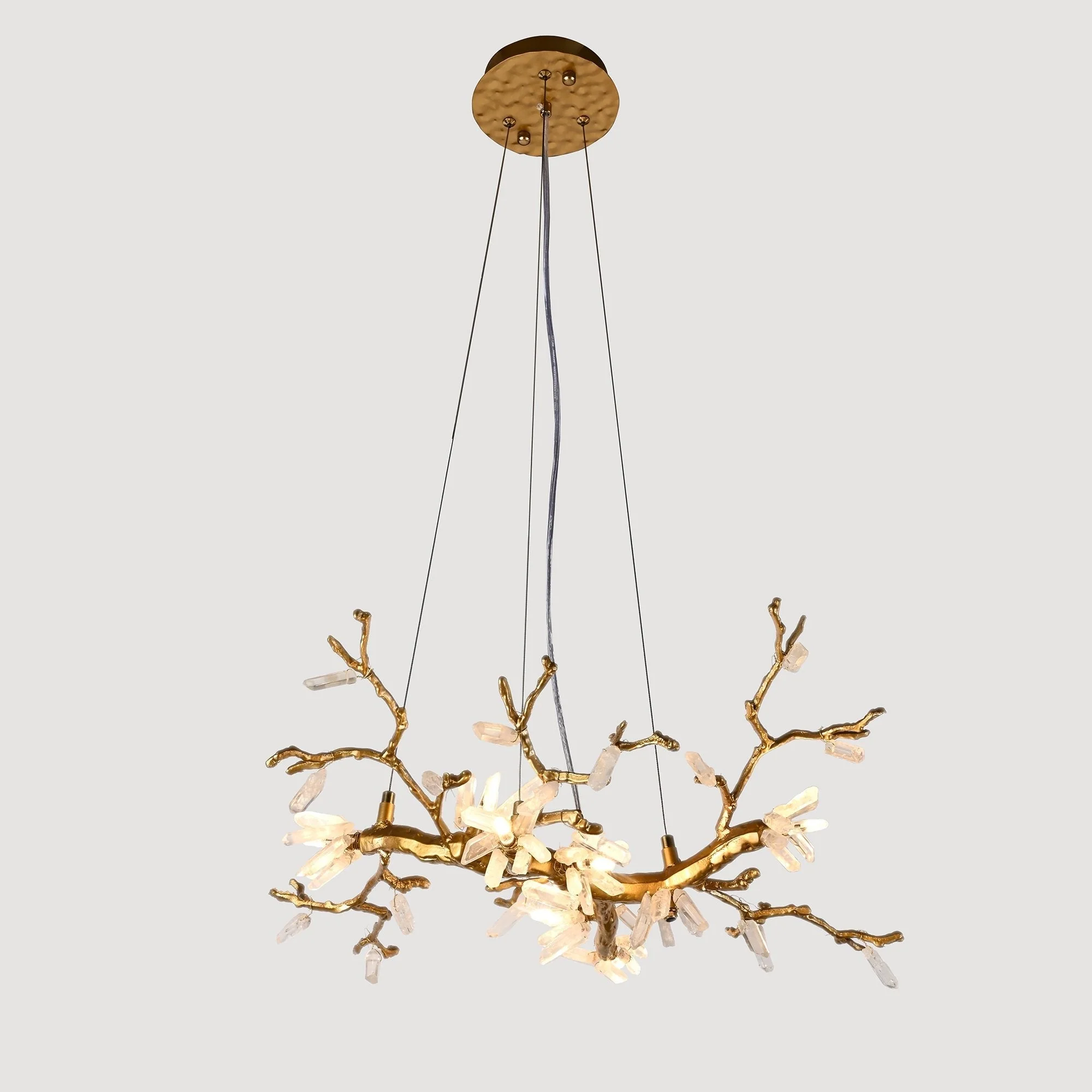 Selenite Crystal Blossom Branching Tree Chandelier - Image 37