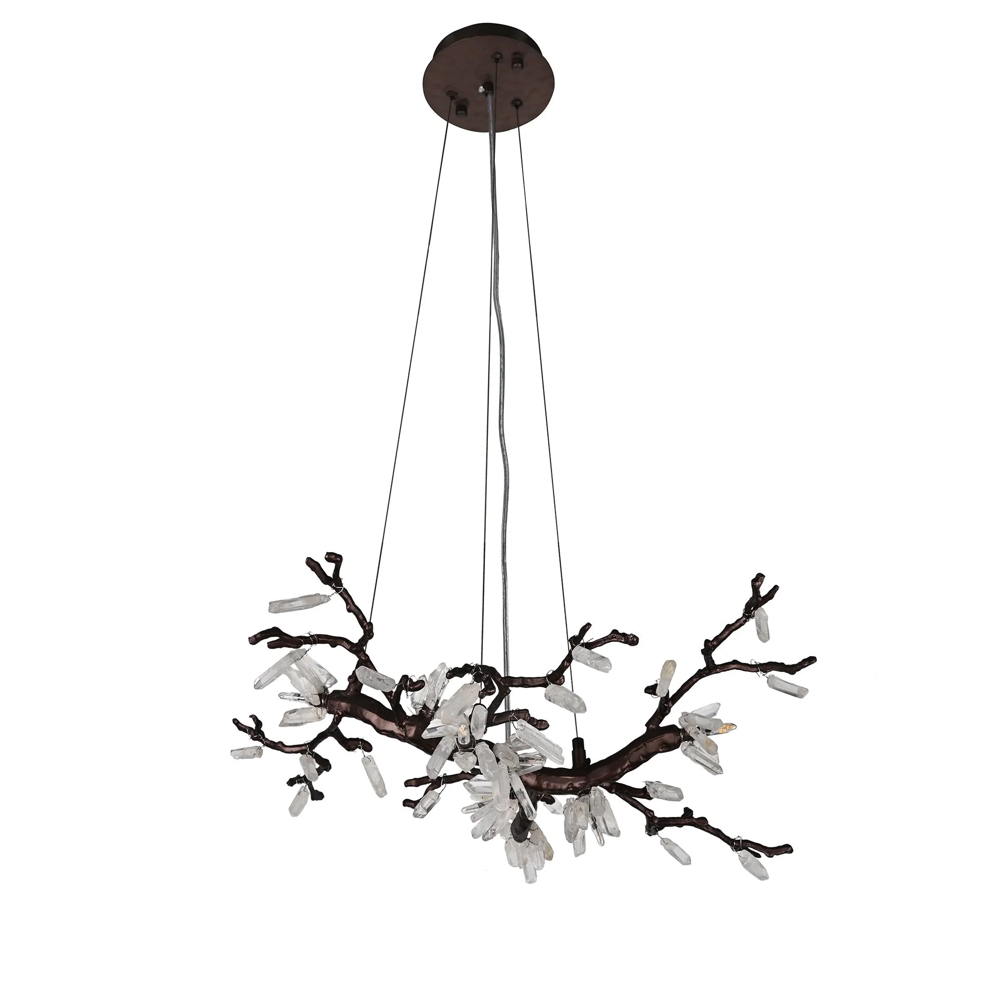 Selenite Crystal Blossom Branching Tree Chandelier - Image 38