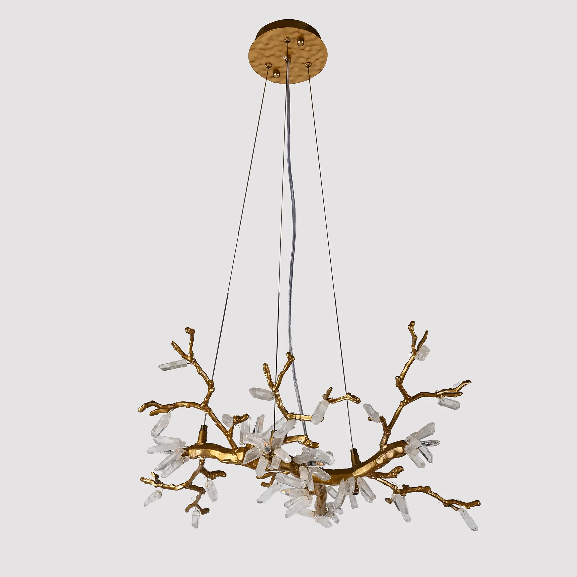 Selenite Crystal Blossom Branching Tree Chandelier - Image 39
